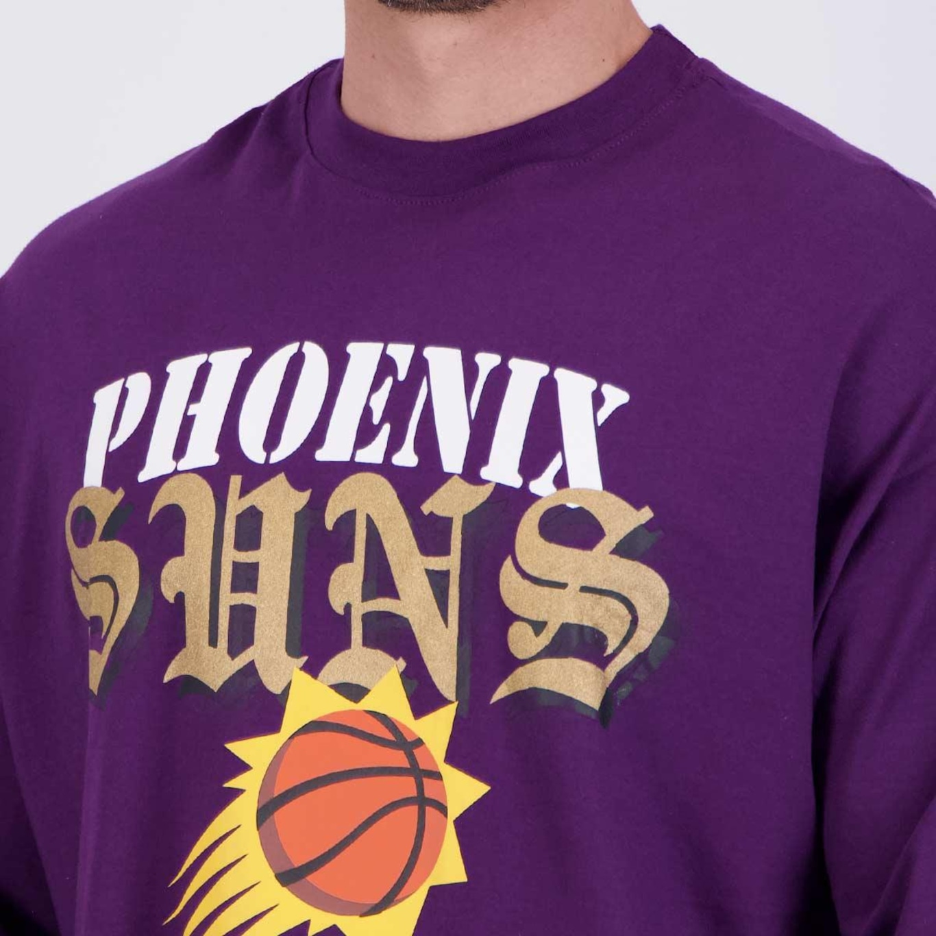 Camiseta Nba Metal Team Phoenix Suns - Masculina - Foto 5