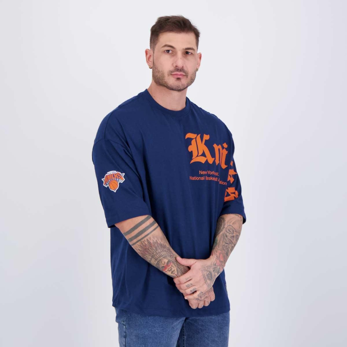 Camiseta Nba Angle Team New York Knicks - Masculina - Foto 2