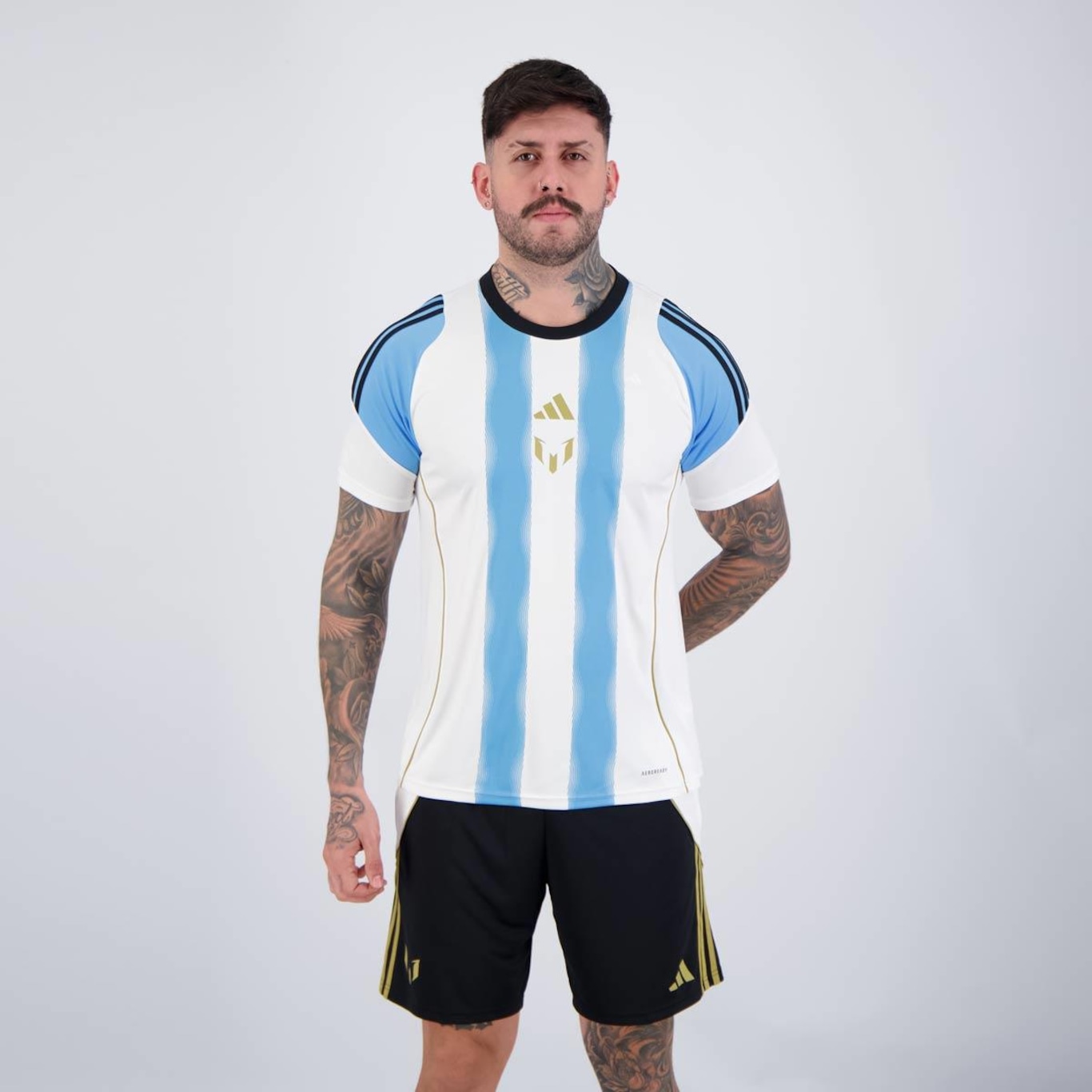 Kit Camisa adidas Messi Tiro + Shorts - Masculina - Foto 2