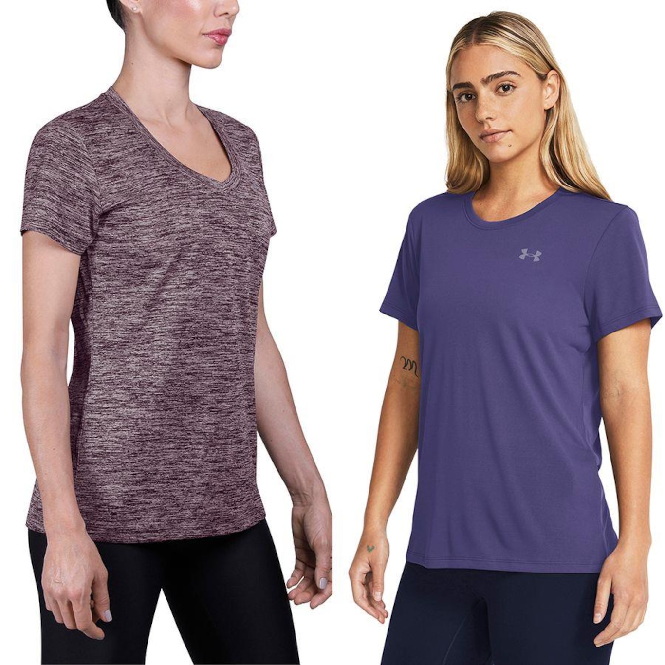 Camiseta Under Armour Tech Ssv-Twist + Camiseta Under Armour Tech Solid - Feminina - Foto 1