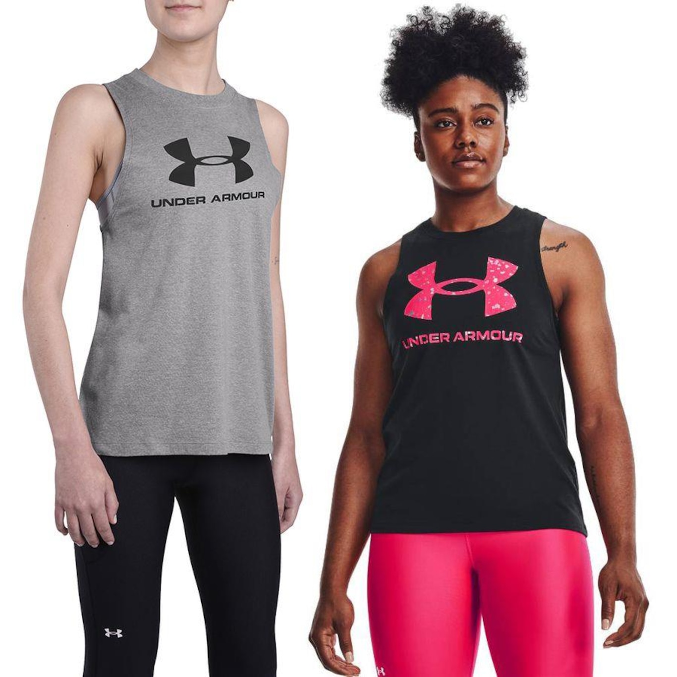 Camiseta Regata Under Armour Live Sportstyle - 2 Unidades - Feminina - Foto 1