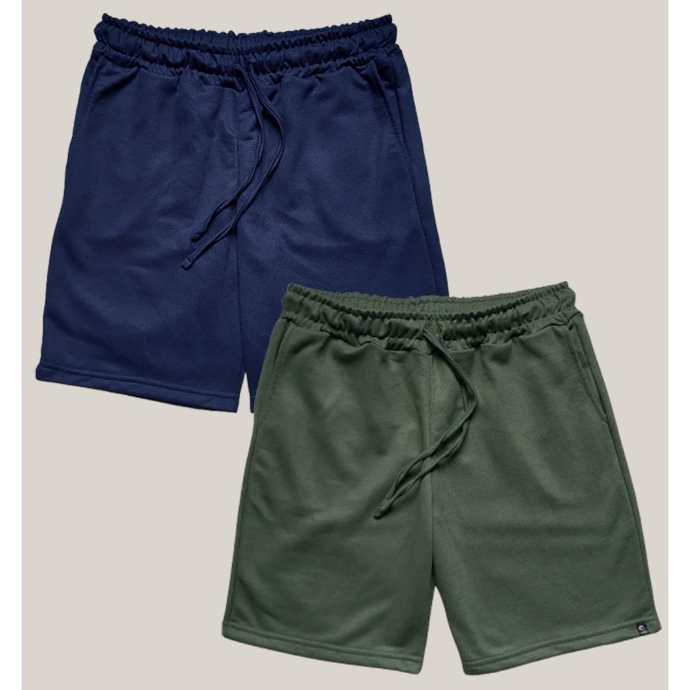 Kit 2x Bermudas de Moletom Wss Basic Masculina - Foto 1