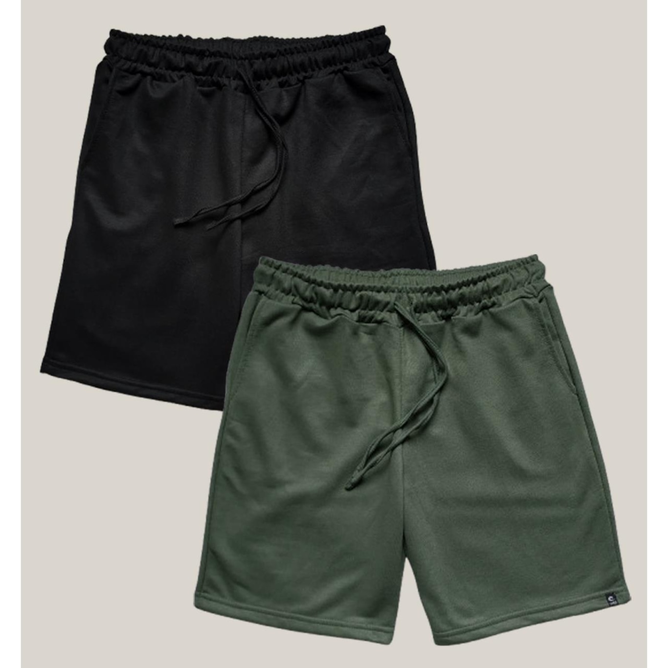 Kit 2x Bermudas de Moletom Wss Basic Masculina - Foto 1