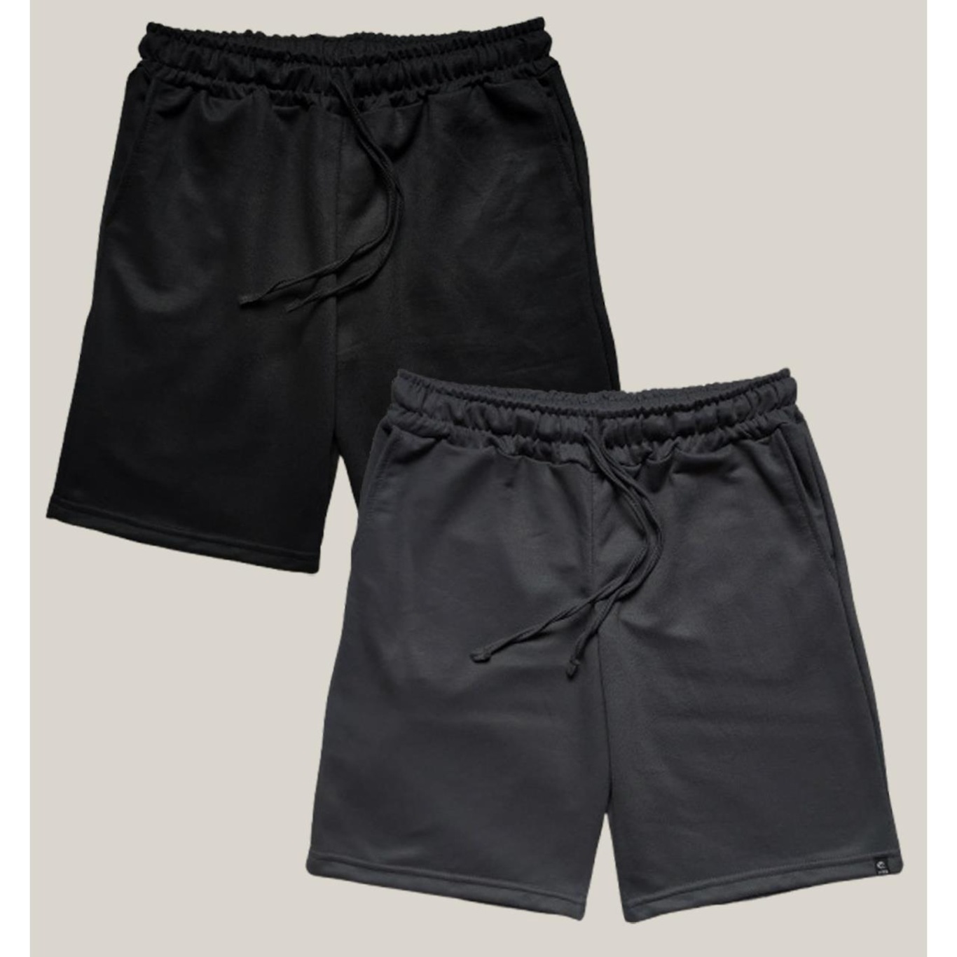 Kit 2x Bermudas de Moletom Wss Basic Masculina - Foto 1