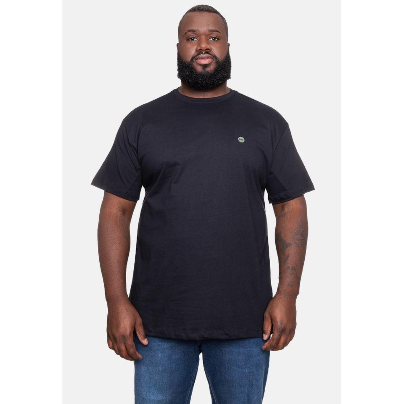 Camiseta Hd Circle Wave Plus Size - Masculina - Foto 1