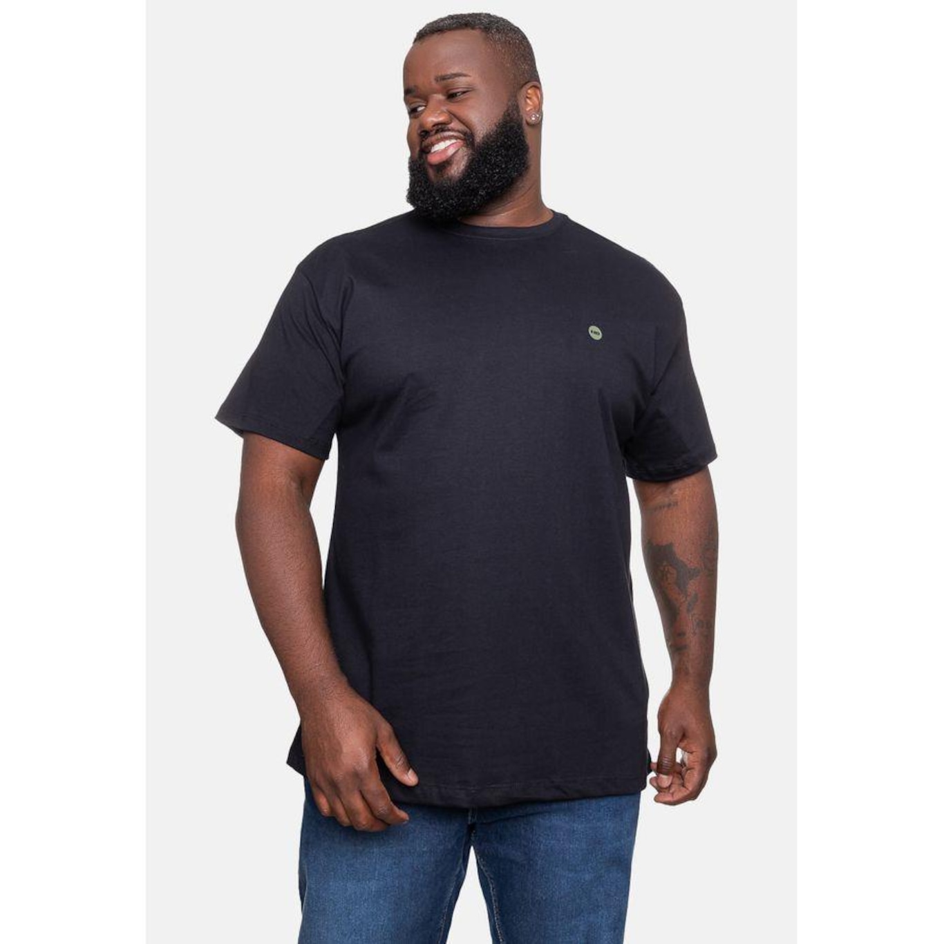 Camiseta Hd Circle Wave Plus Size - Masculina - Foto 3