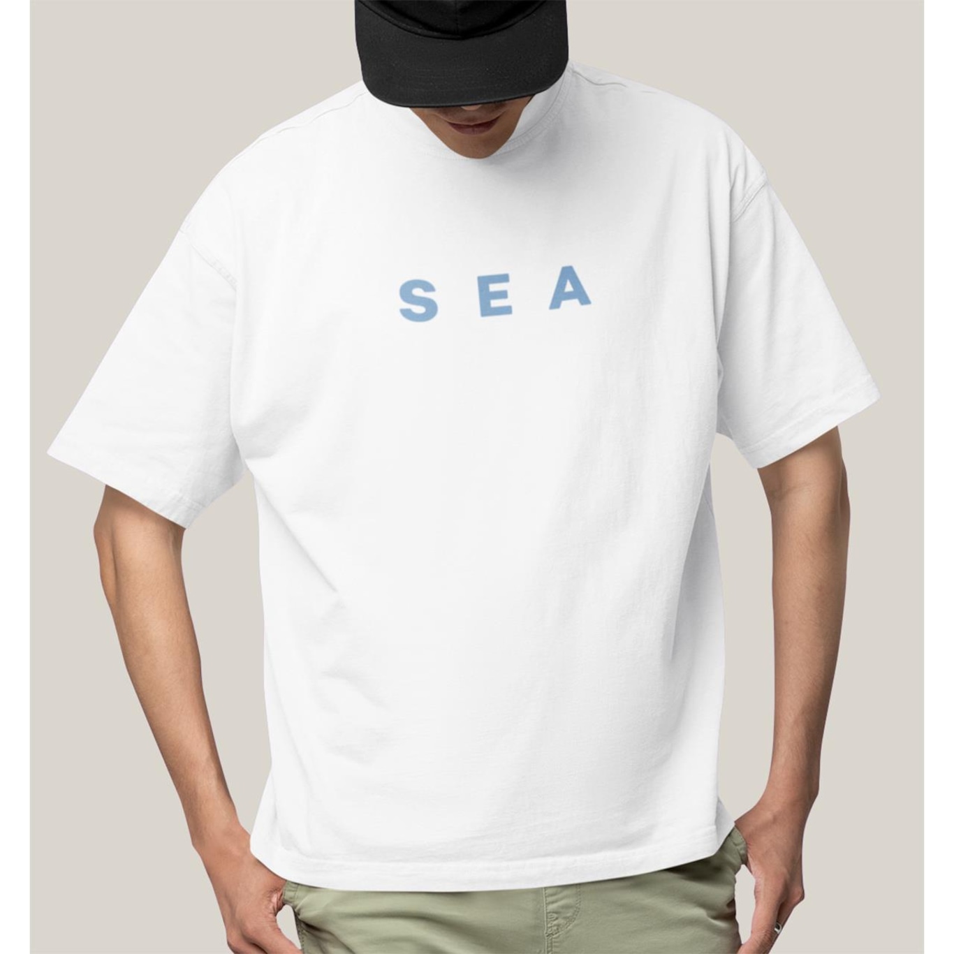 Camiseta Oversized Algodão Prime Wss Sea - Masculina - Foto 1