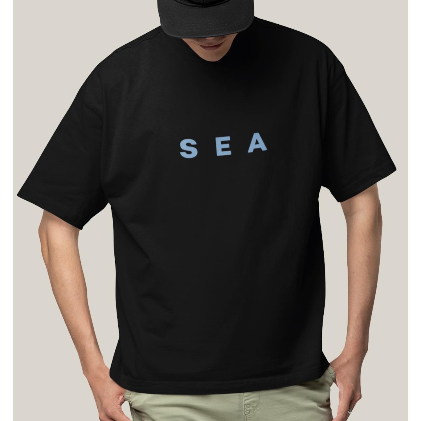 Camiseta Oversized Algodão Prime Wss Sea - Masculina - Foto 1