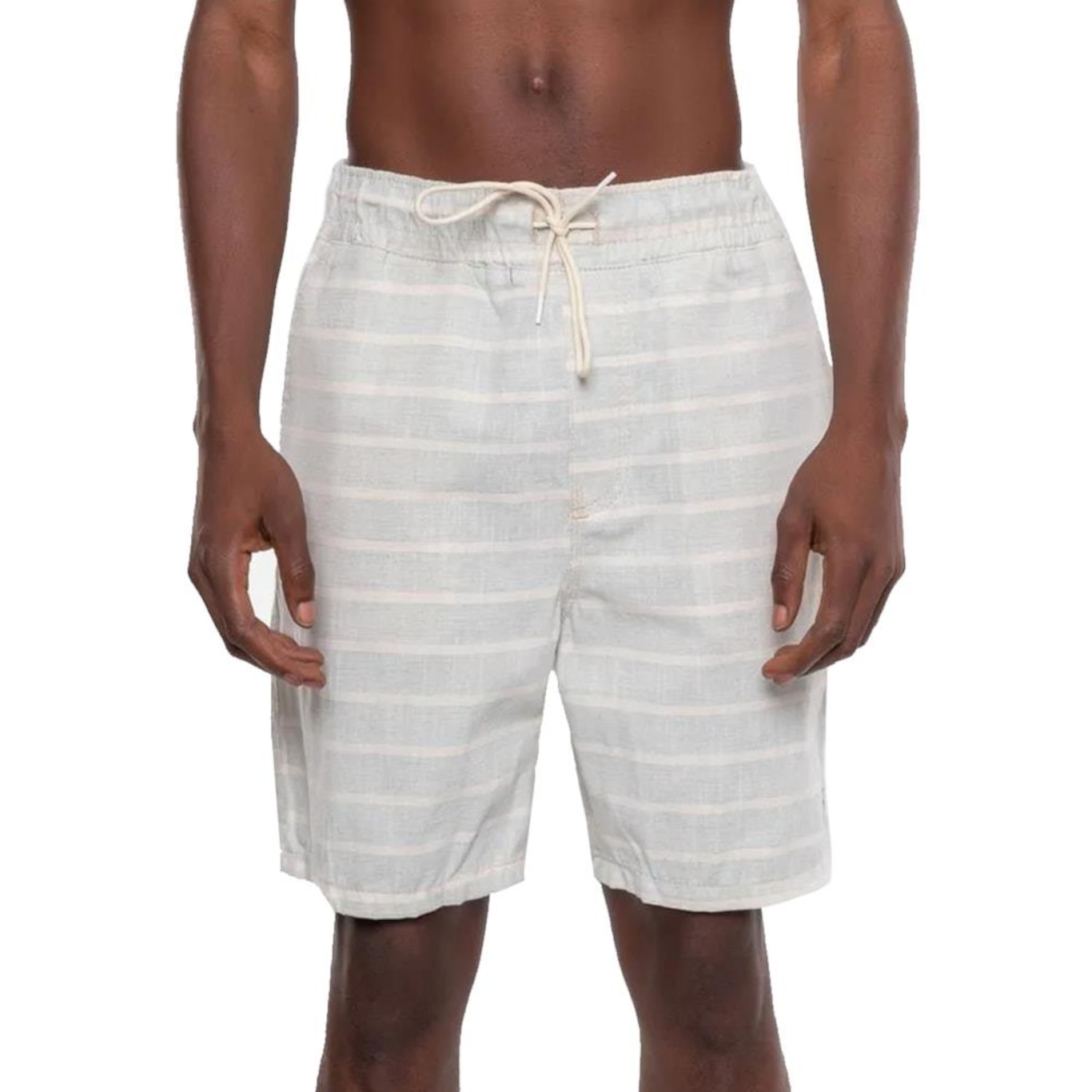 Bermuda Hd Linen Strip - Masculina - Foto 1