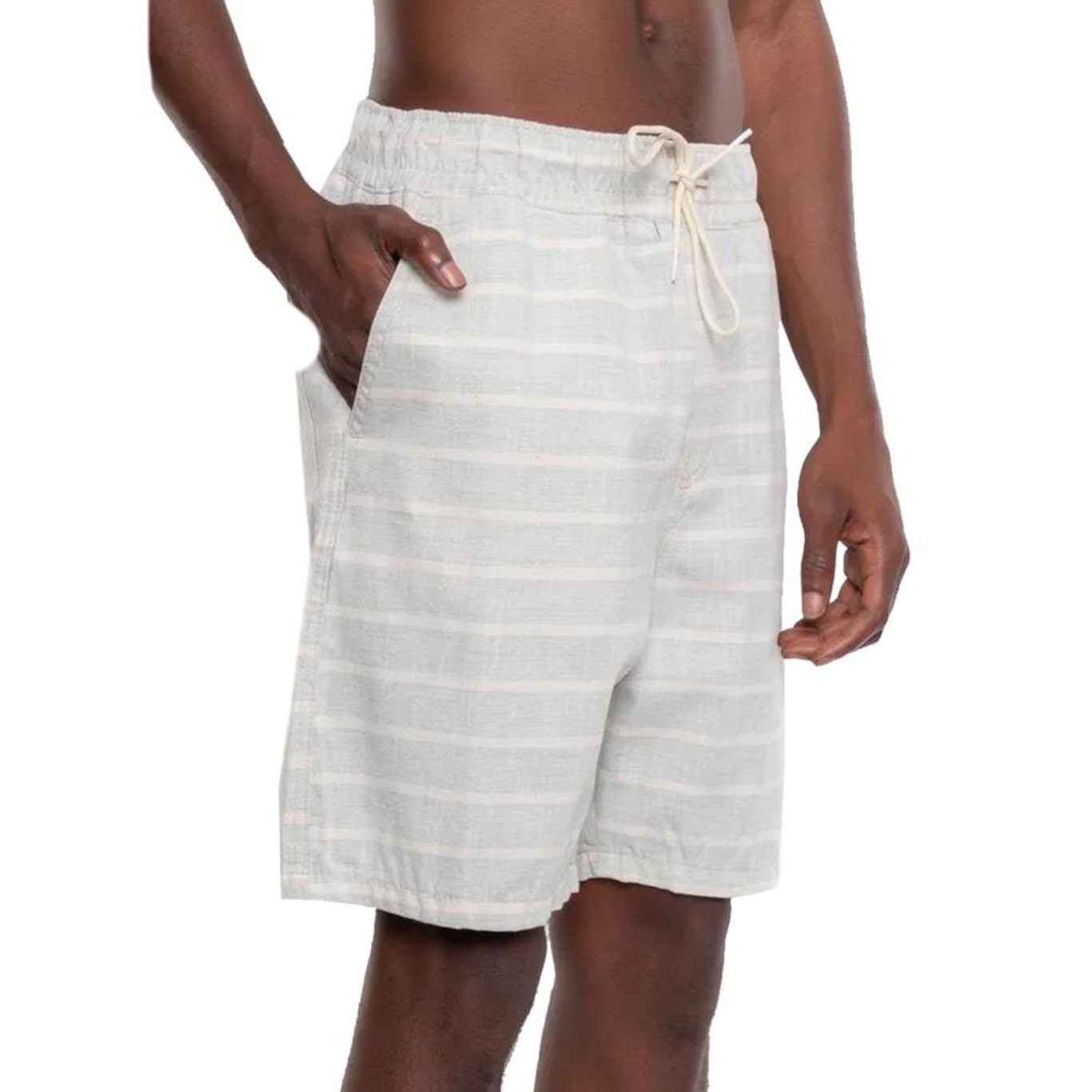 Bermuda Hd Linen Strip - Masculina - Foto 3