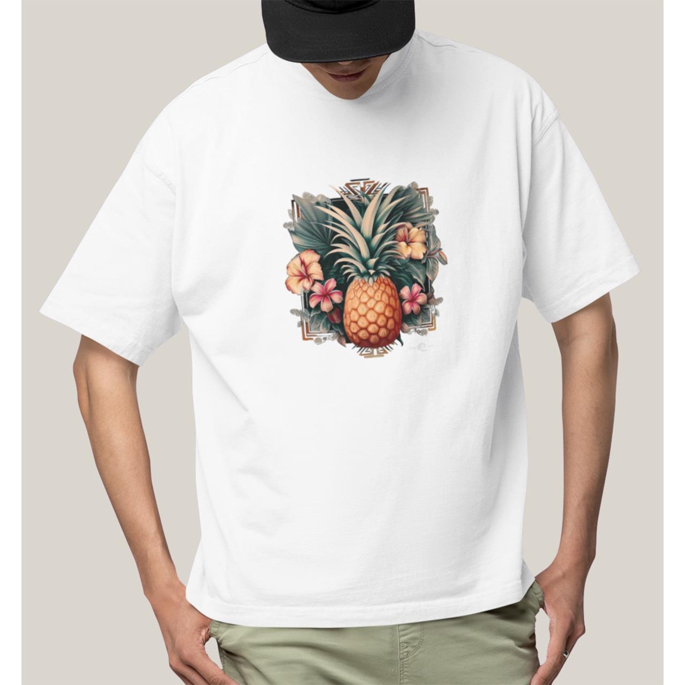 Camiseta Oversized Algodão Prime Wss Abacaxi Exotic - Masculina - Foto 1