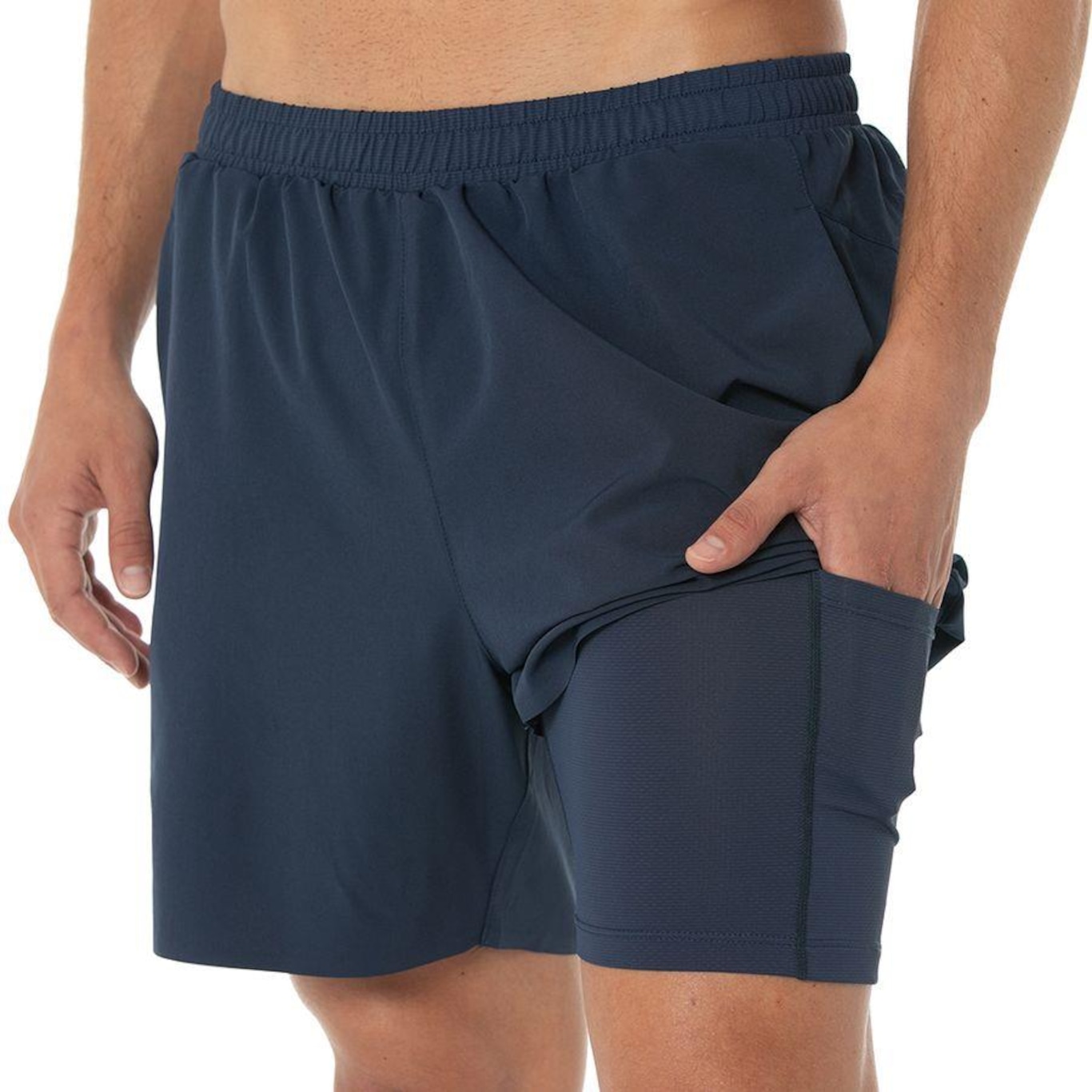 Shorts Mizuno 2X1 High 2 - Masculino - Foto 2