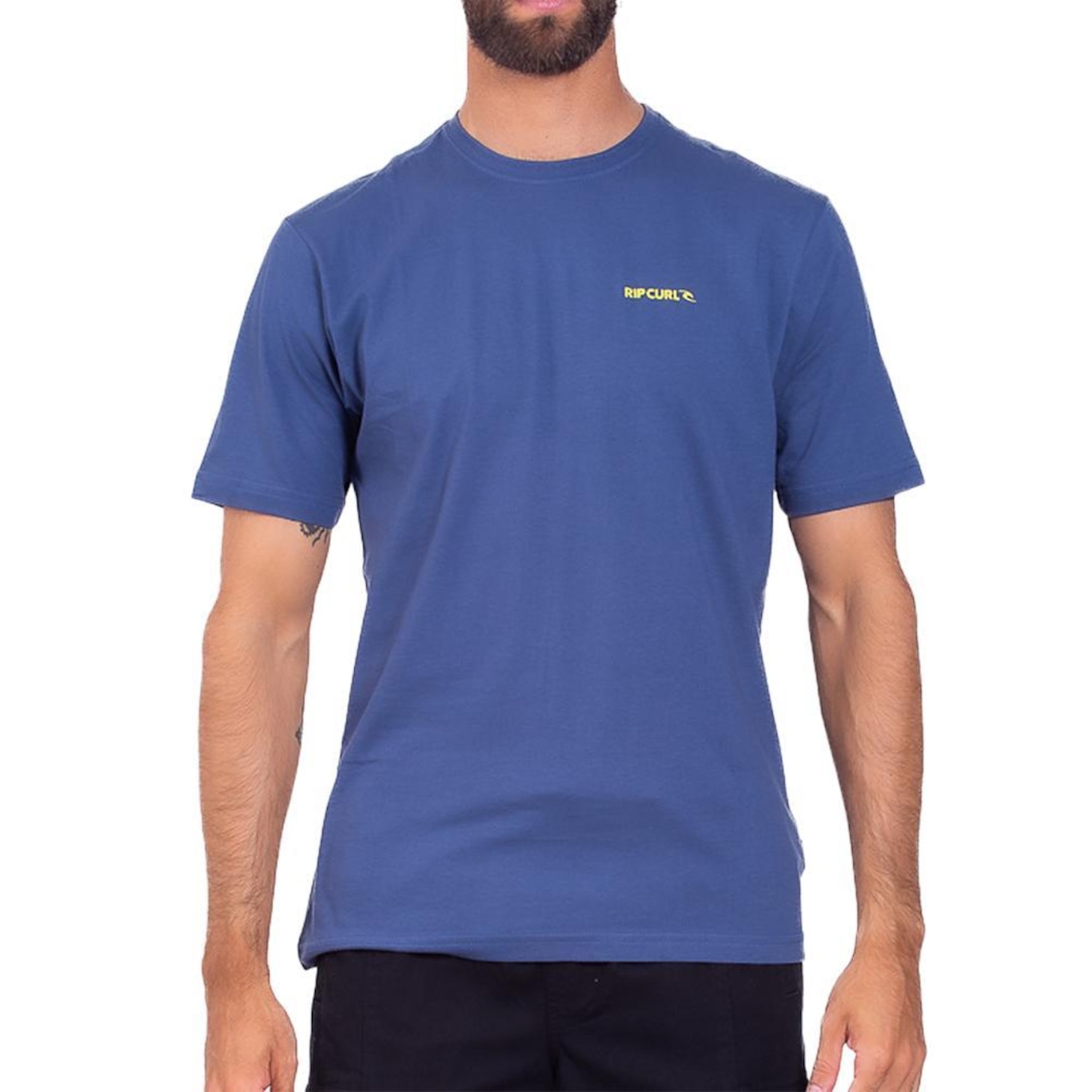 Camiseta Rip Curl Brand Icon Masculina Washed Navy - Foto 1