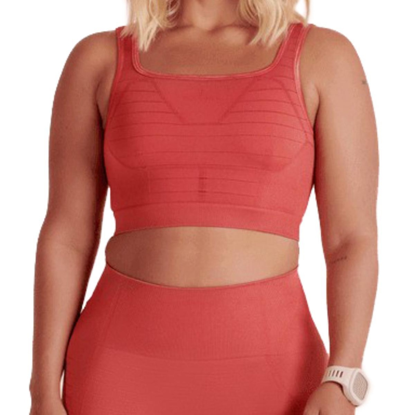 Top Lupo Sport Shine Seamless Feminino - Vermelho - Foto 1