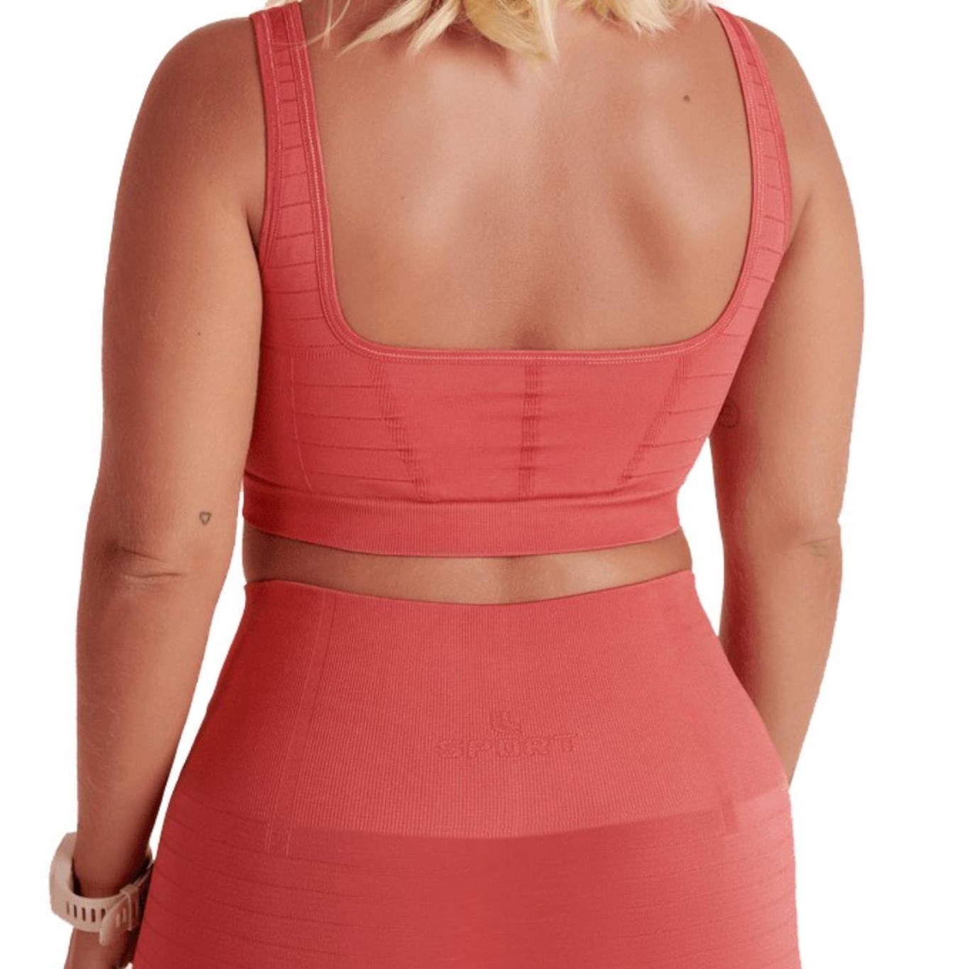 Top Lupo Sport Shine Seamless Feminino - Vermelho - Foto 4