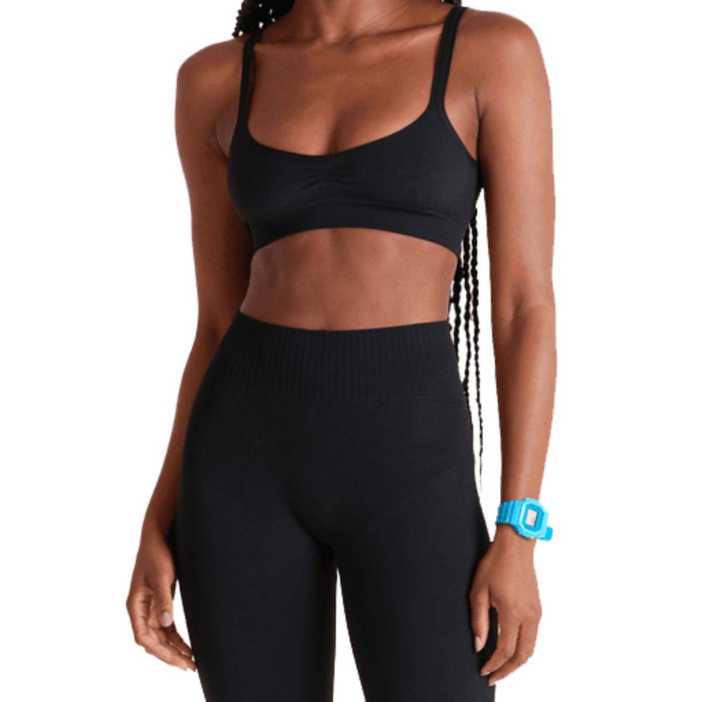 Top Lupo Lsport Slim Feminino - Preto - Foto 1