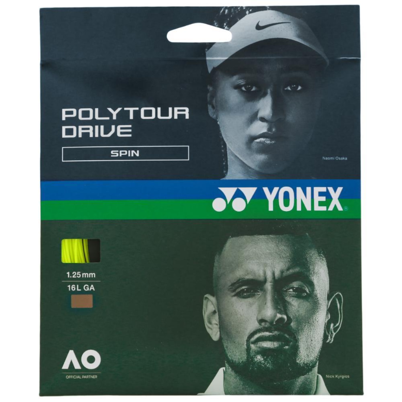 Corda Yonex Poly Tour Drive Spin 16L 1.25mm Set Individual - Foto 1