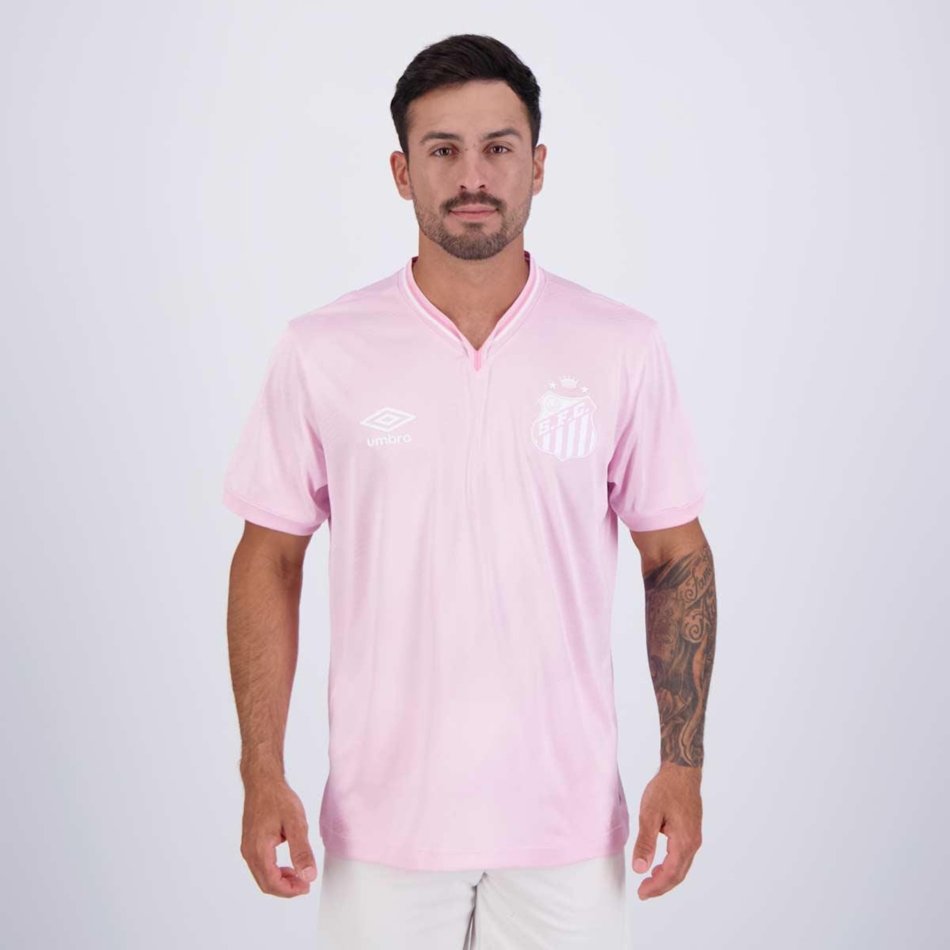 Camisa do Santos Outubro Rosa 2024 Umbro - Masculina - Foto 1