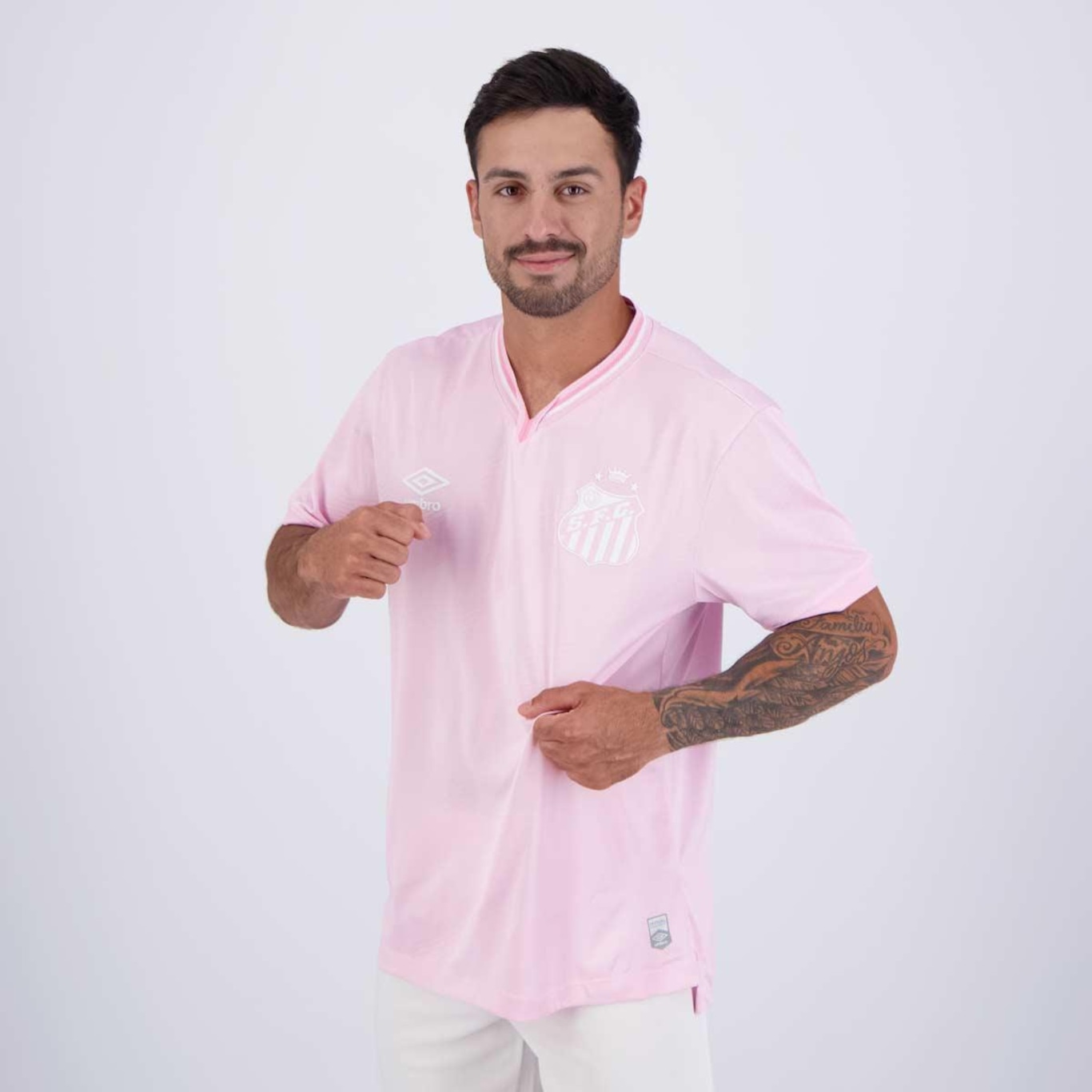 Camisa do Santos Outubro Rosa 2024 Umbro - Masculina - Foto 3