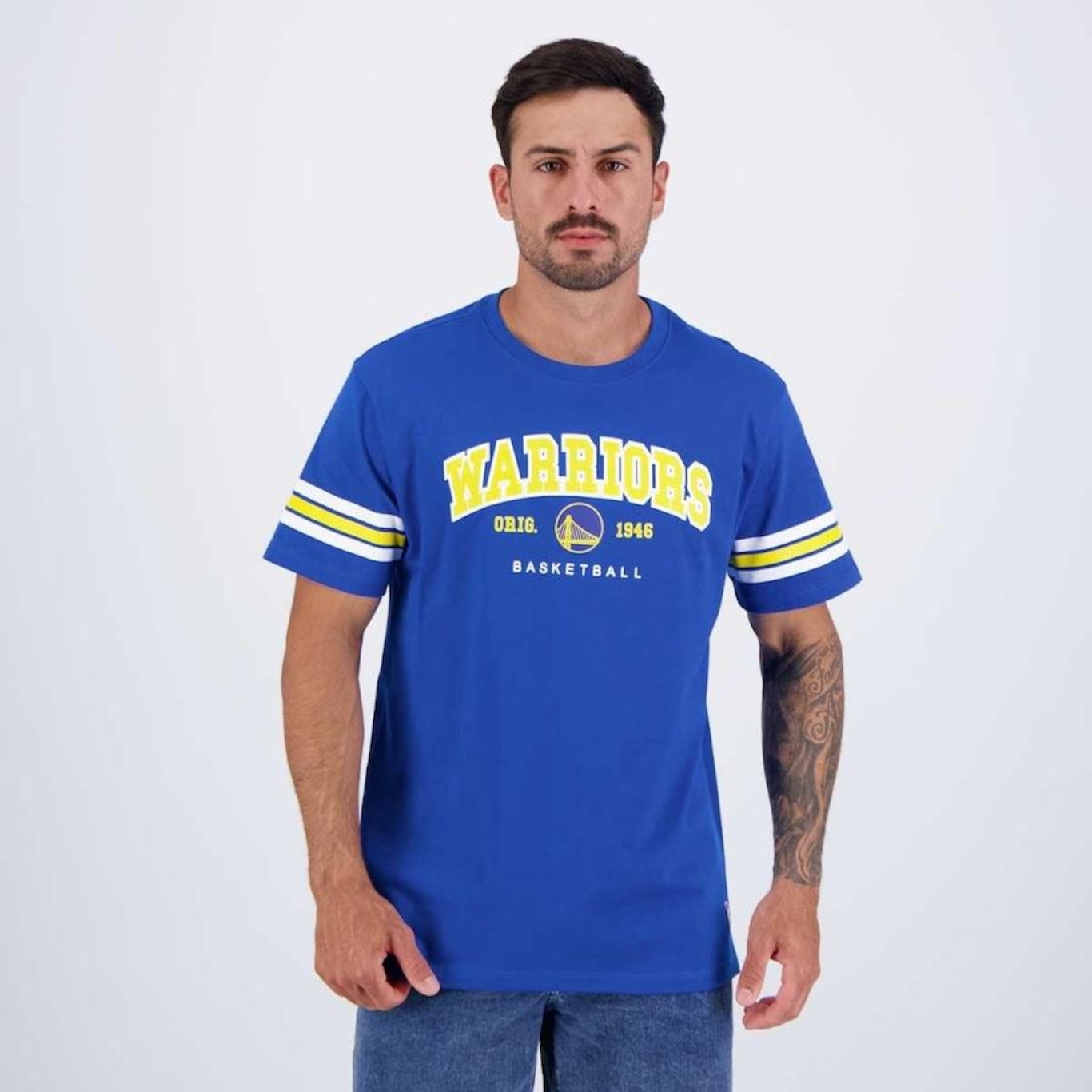 Camiseta Nba Essentials Golden State Warriors - Masculina - Foto 1