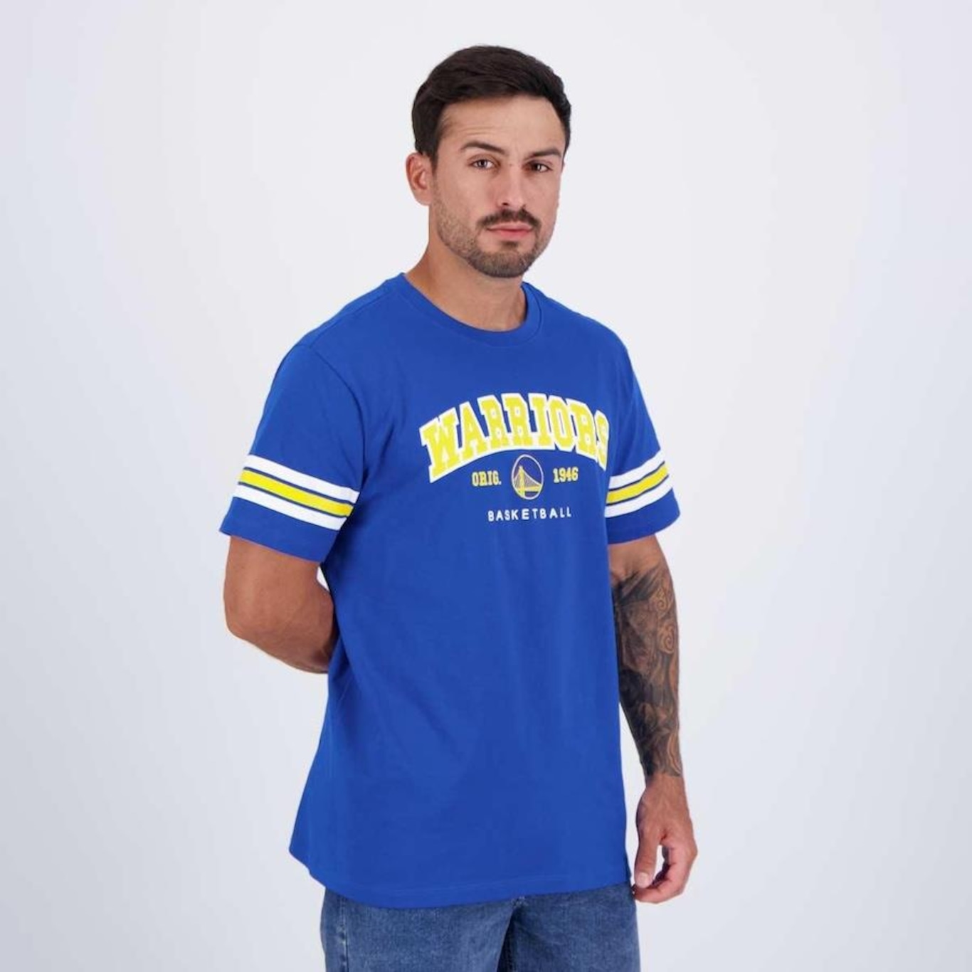 Camiseta Nba Essentials Golden State Warriors - Masculina - Foto 2