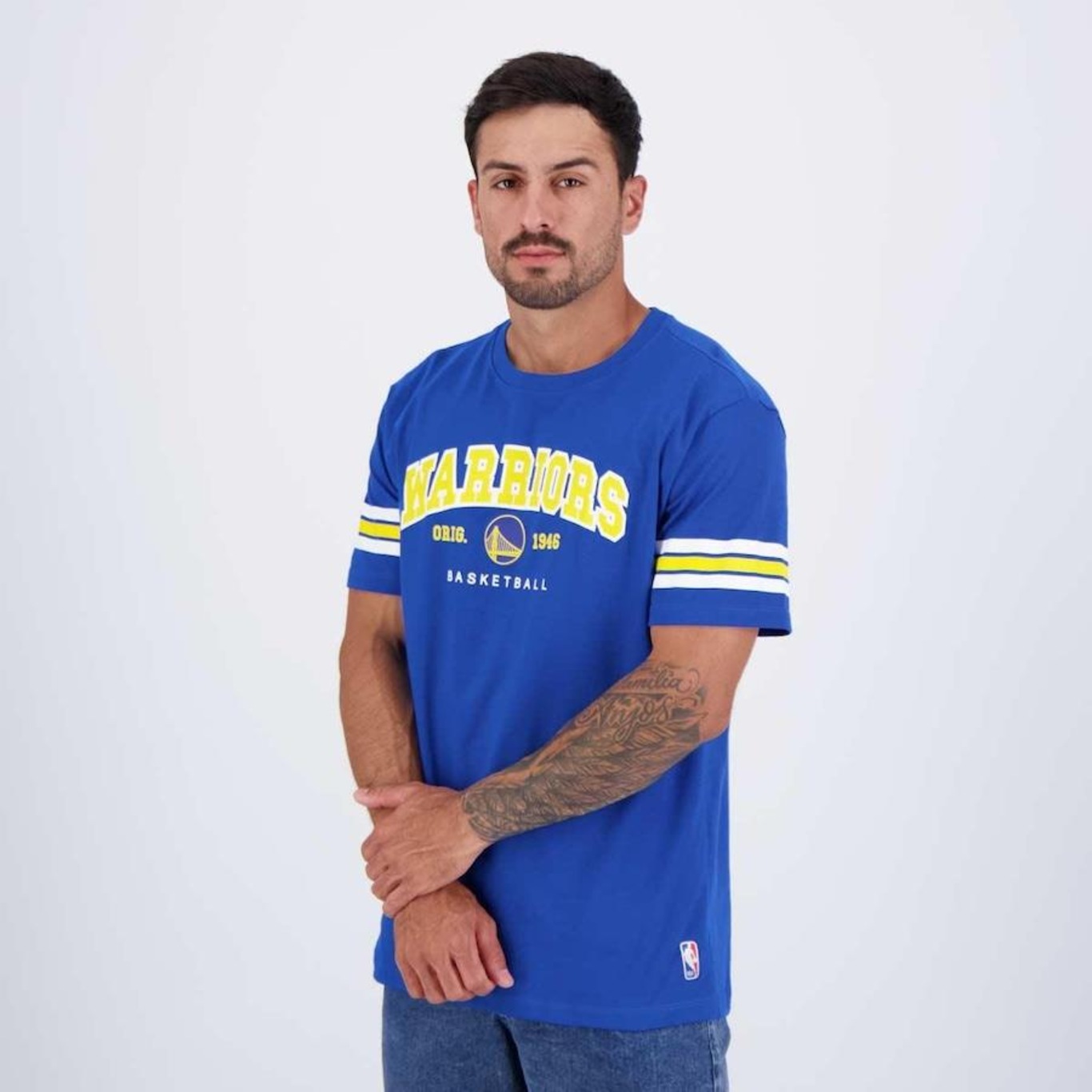 Camiseta Nba Essentials Golden State Warriors - Masculina - Foto 3