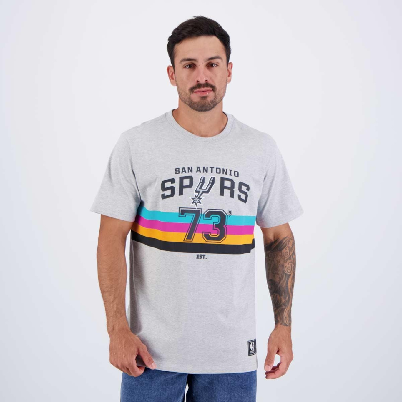 Camiseta Nba San Antonio Spurs City Number Masculina - Foto 1