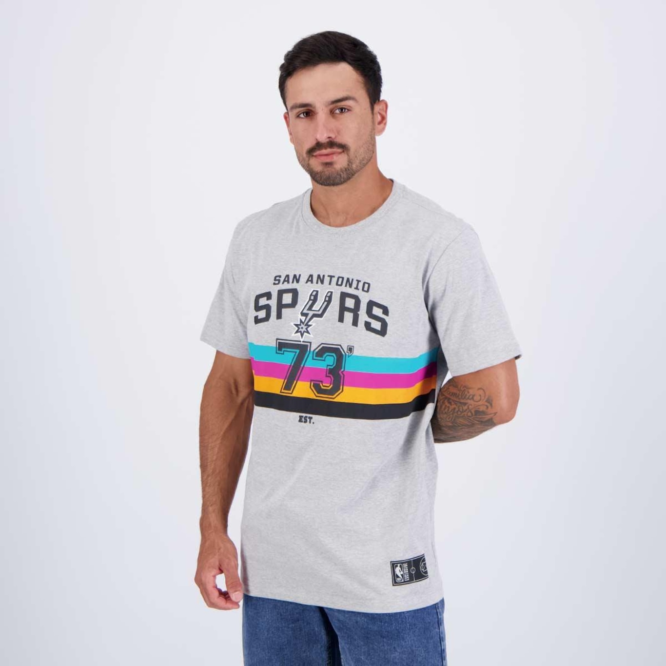 Camiseta Nba San Antonio Spurs City Number Masculina - Foto 3