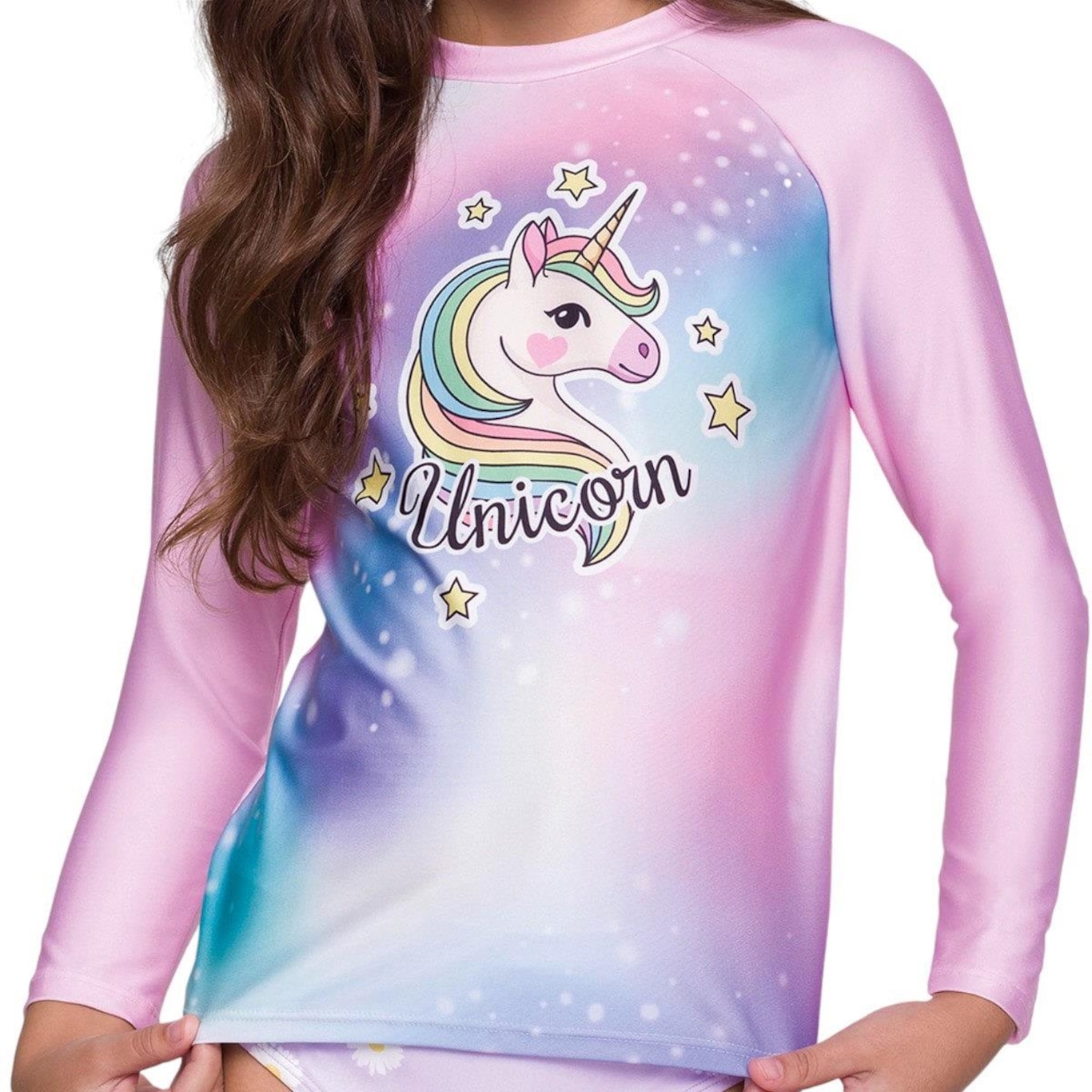 Camisa Manga Longa Selene Uv - Infantil - Foto 2