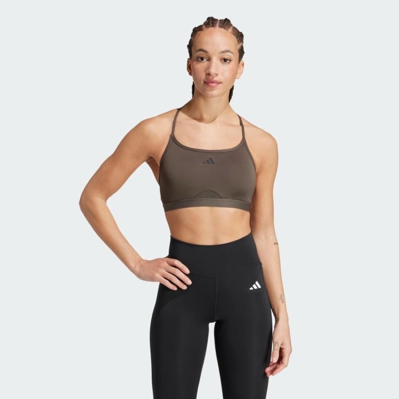 Top adidas Treino Aeroreact Suporte Leve - Feminino - Foto 3