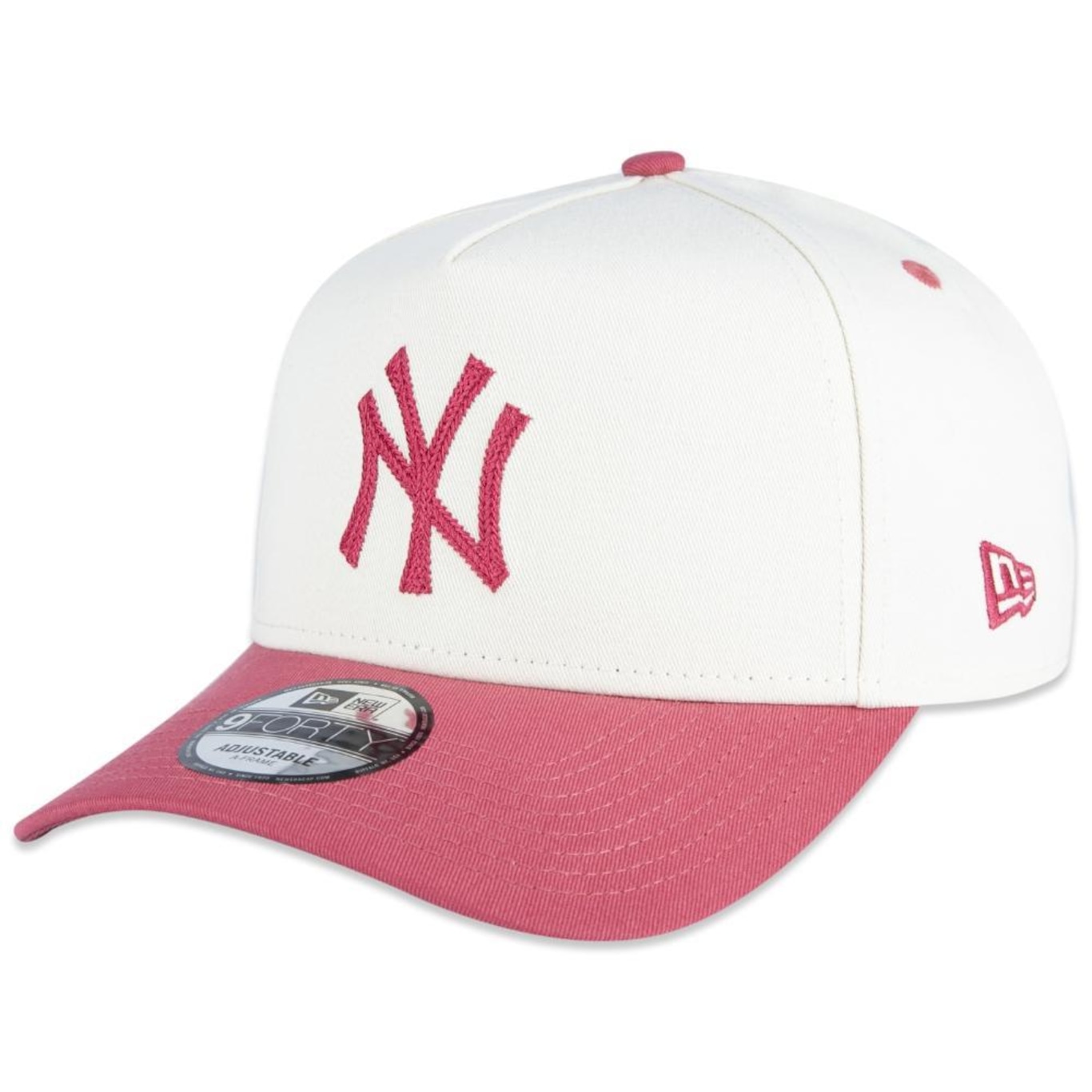 Boné Aba Curva New Era 940 A-Frame New York Yankees Core Winecork - strapback - Adulto - Foto 1