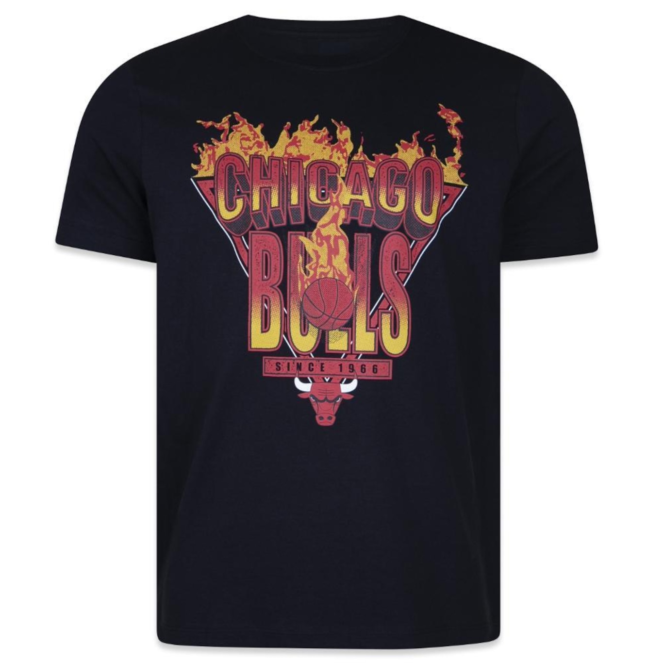 Camiseta New Era Chicago Bulls Core Fire - Masculina - Foto 1