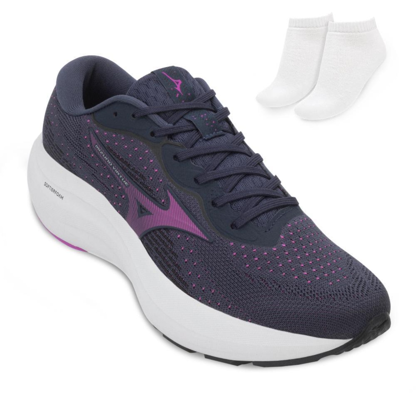 Tênis Mizuno Virtue e Meia Mz24 - Feminino - Foto 1