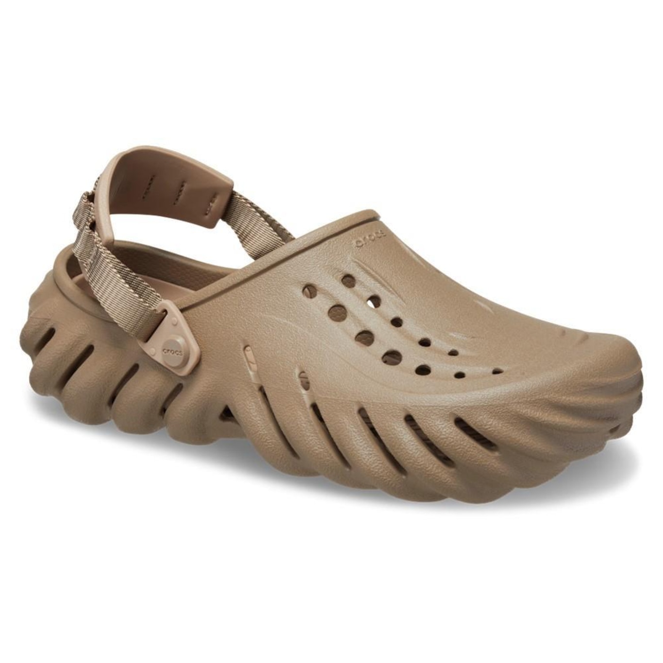 Sandália Crocs Echo Clog Khaki - Unissex - Foto 2