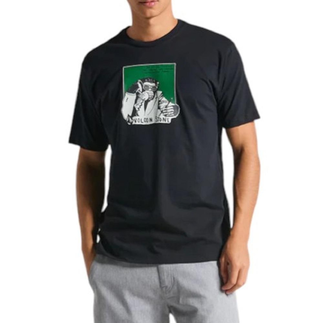 Camiseta Volcom Silk Monkey Biz - Masculina - Foto 1