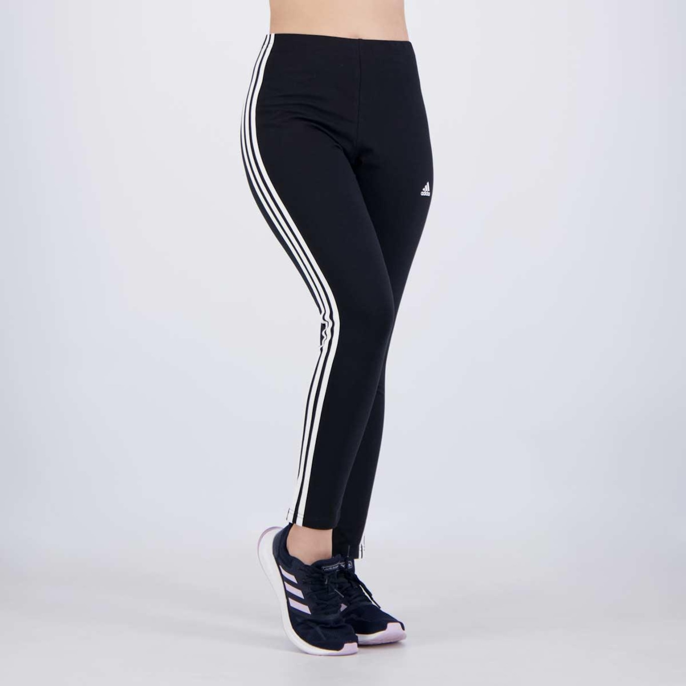 Calça Legging adidas 3 Stripes Cintura Alta - Feminina - Foto 2