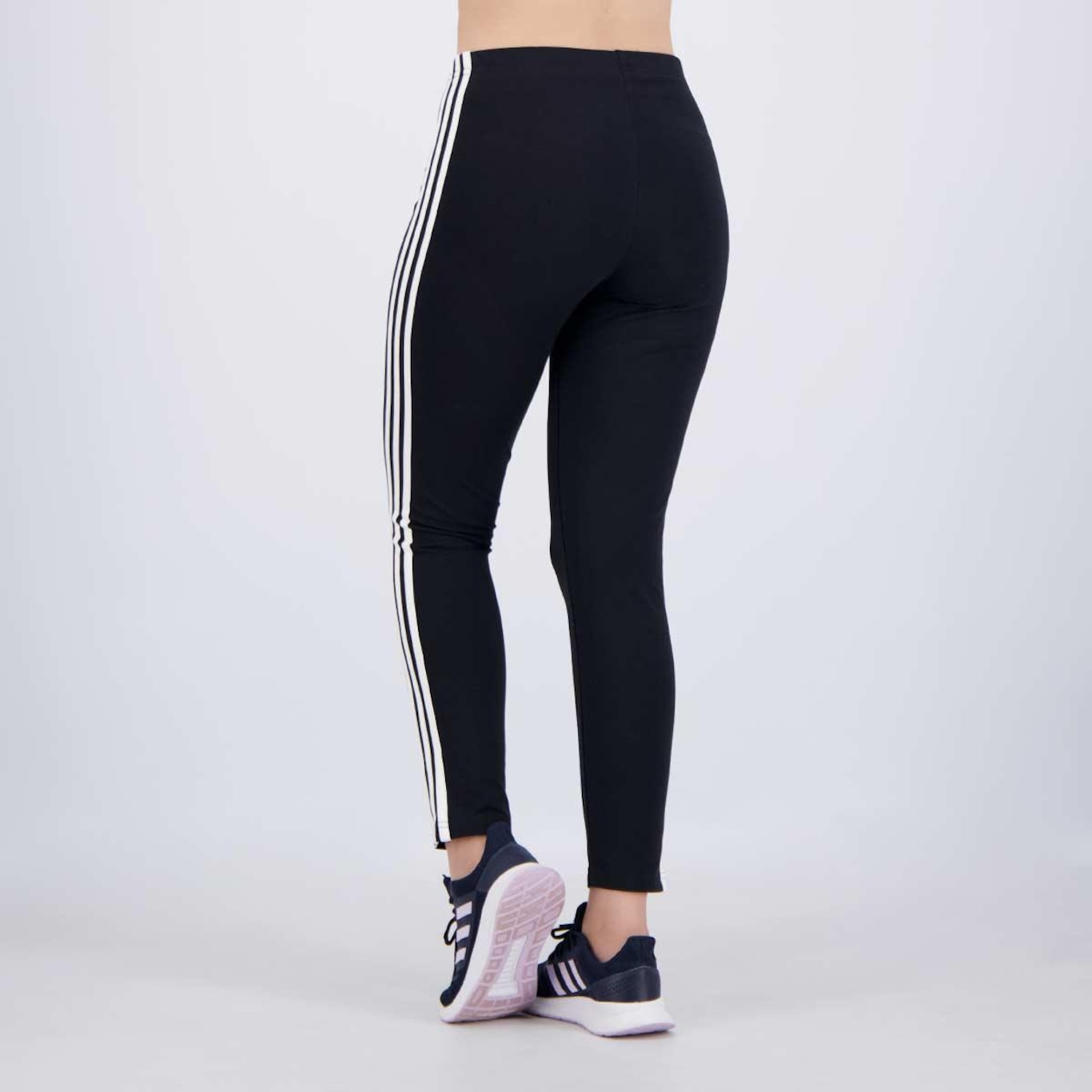 Calça Legging adidas 3 Stripes Cintura Alta - Feminina - Foto 3