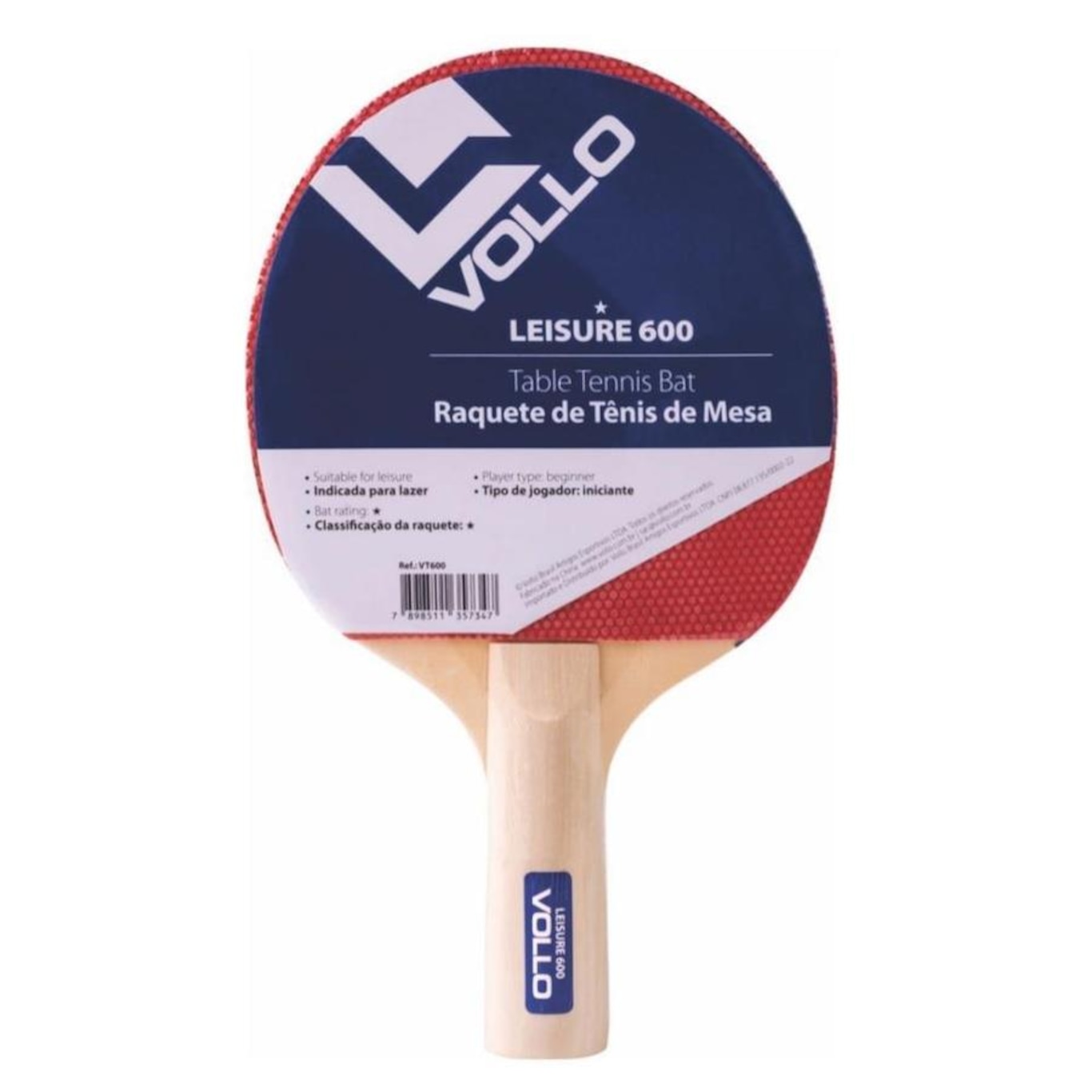 Raquete de Ping Pong Vollo Leisure 600 - Foto 1