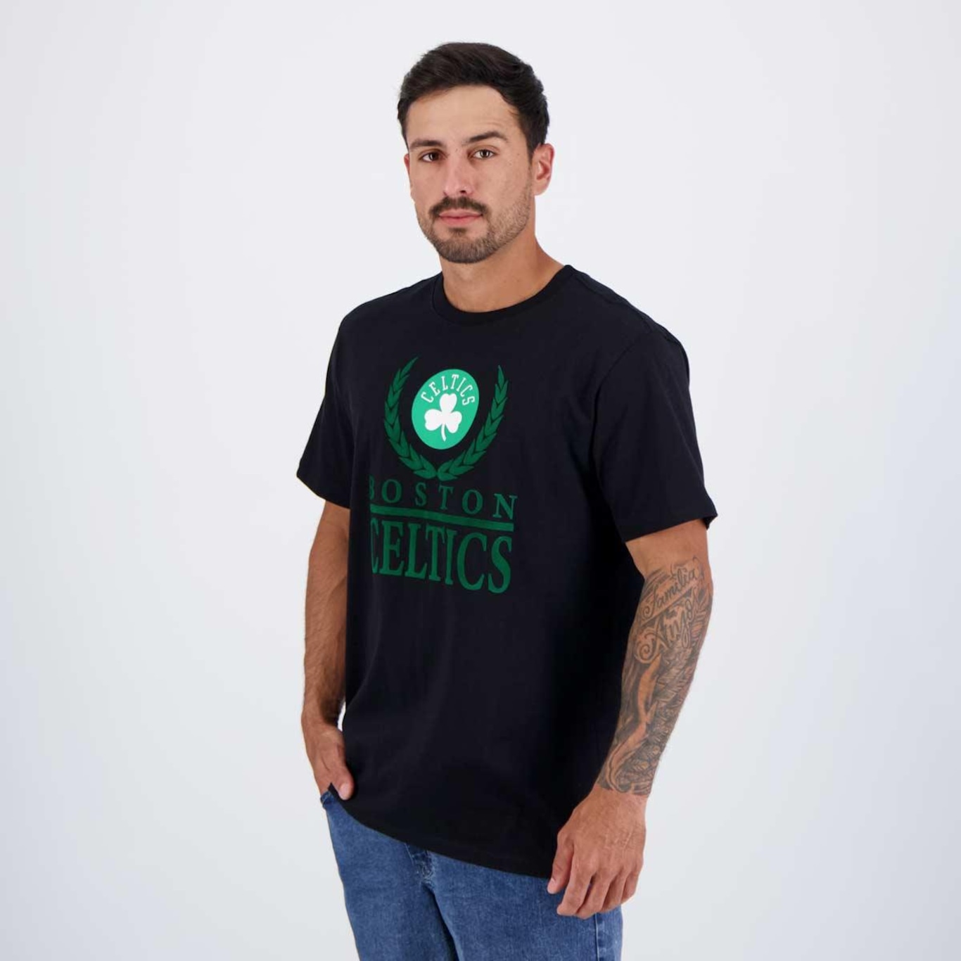 Camiseta Nba Bay Leaf Boston Celtics Masculina - Foto 3