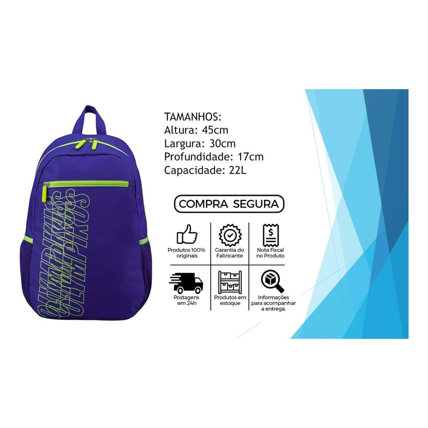 Mochila Olympikus Basic - Foto 2