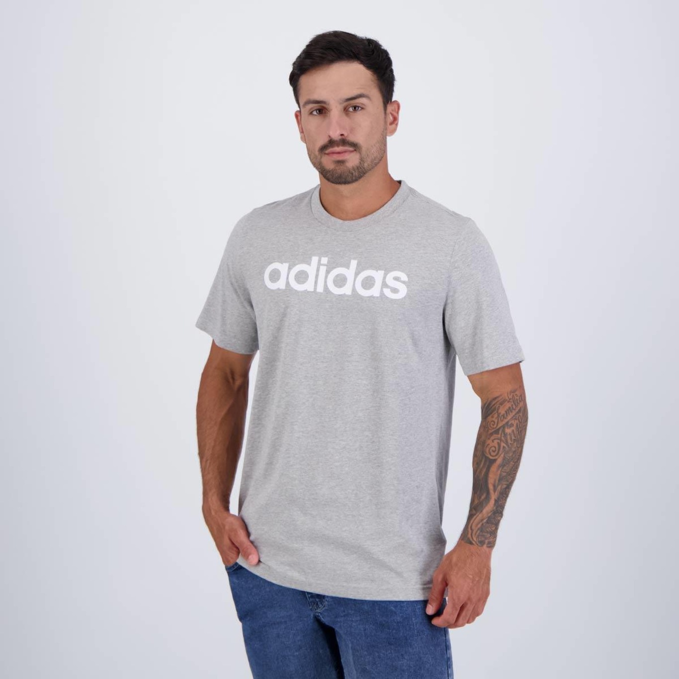 Camiseta adidas Logo Linear Masculina - Foto 3