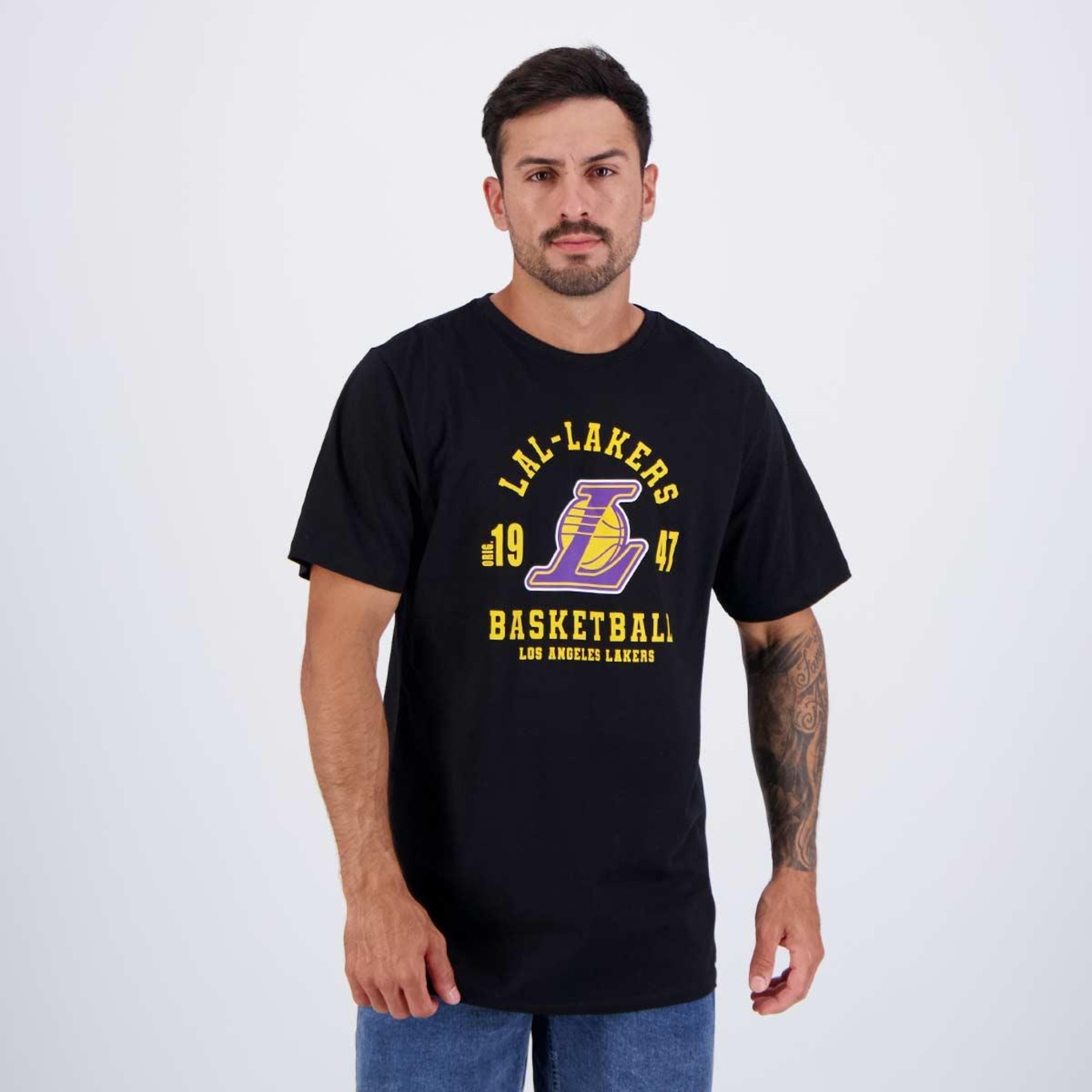 Camiseta Nba Town Lakers - Masculina - Foto 1