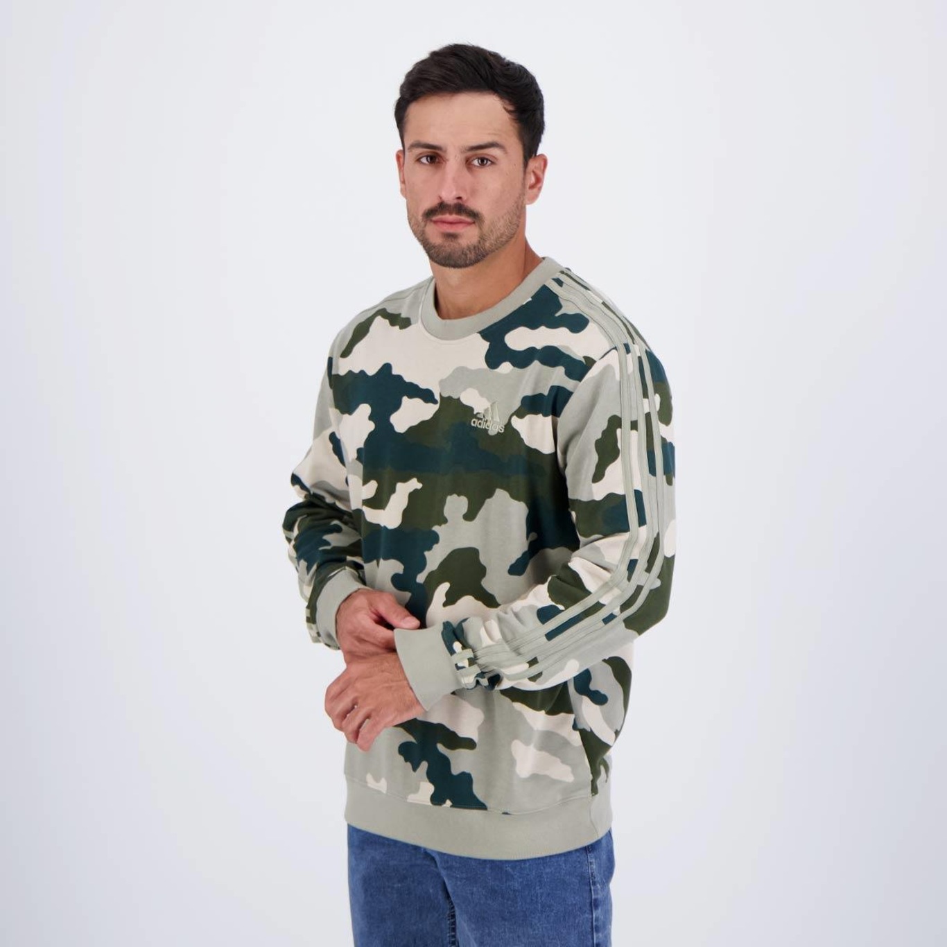 Blusão de Moletom adidas Camo - Masculino - Foto 3