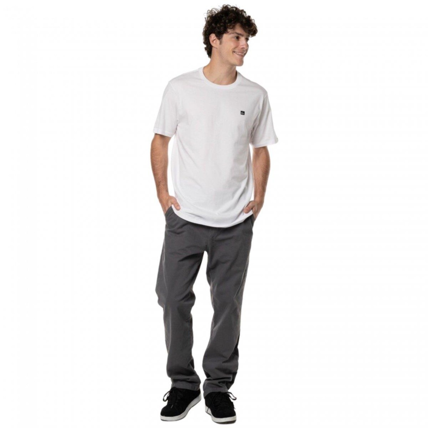 Camiseta Quiksilver Transfer Square - Masculina - Foto 4