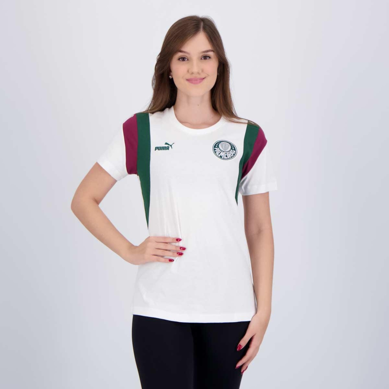 Camiseta do Palmeiras Puma Ftbl Archive - Feminina - Foto 1