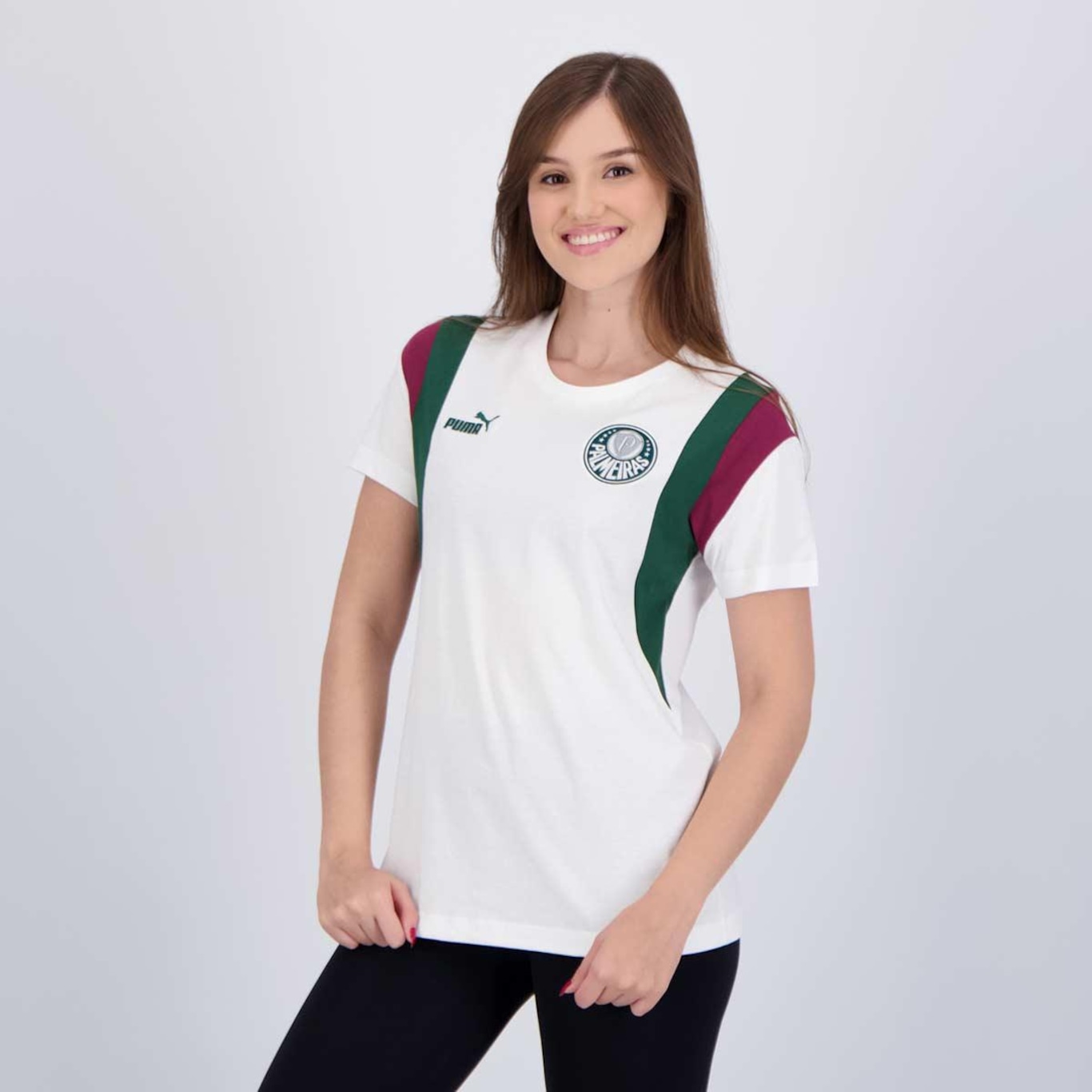 Camiseta do Palmeiras Puma Ftbl Archive - Feminina - Foto 3