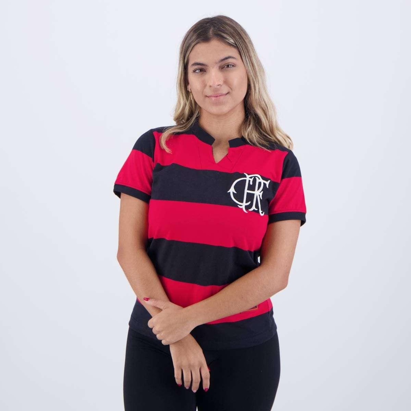 Camiseta do Flamengo Braziline Fla-Tri Crf - Feminina - Foto 1