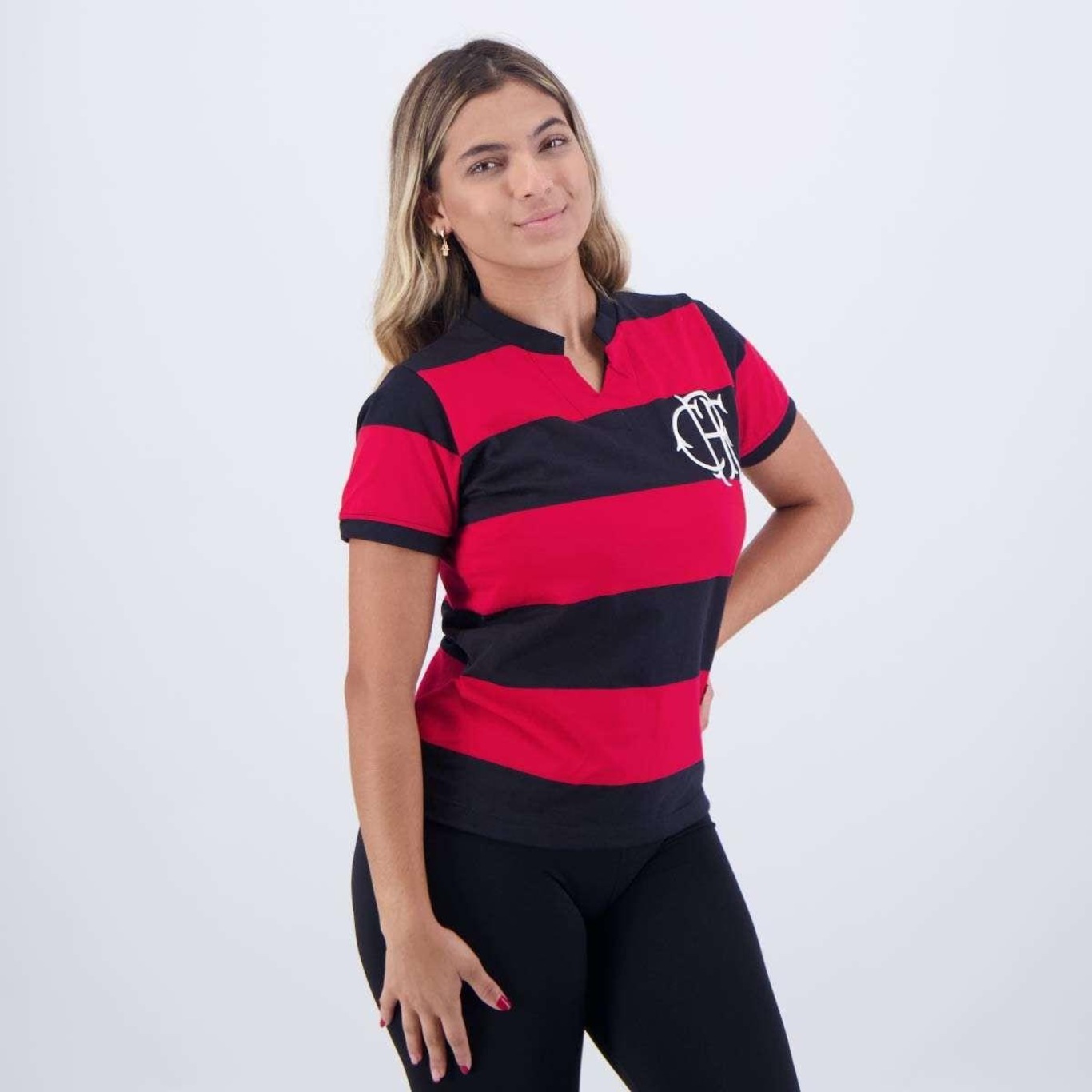 Camiseta do Flamengo Braziline Fla-Tri Crf - Feminina - Foto 2