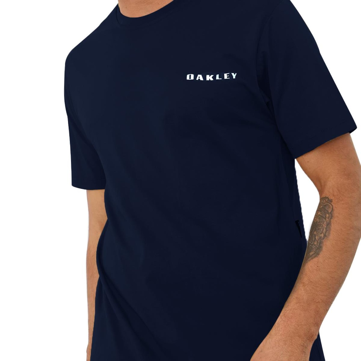 Camiseta Oakley Bark Tee Fathom - Masculina - Foto 3