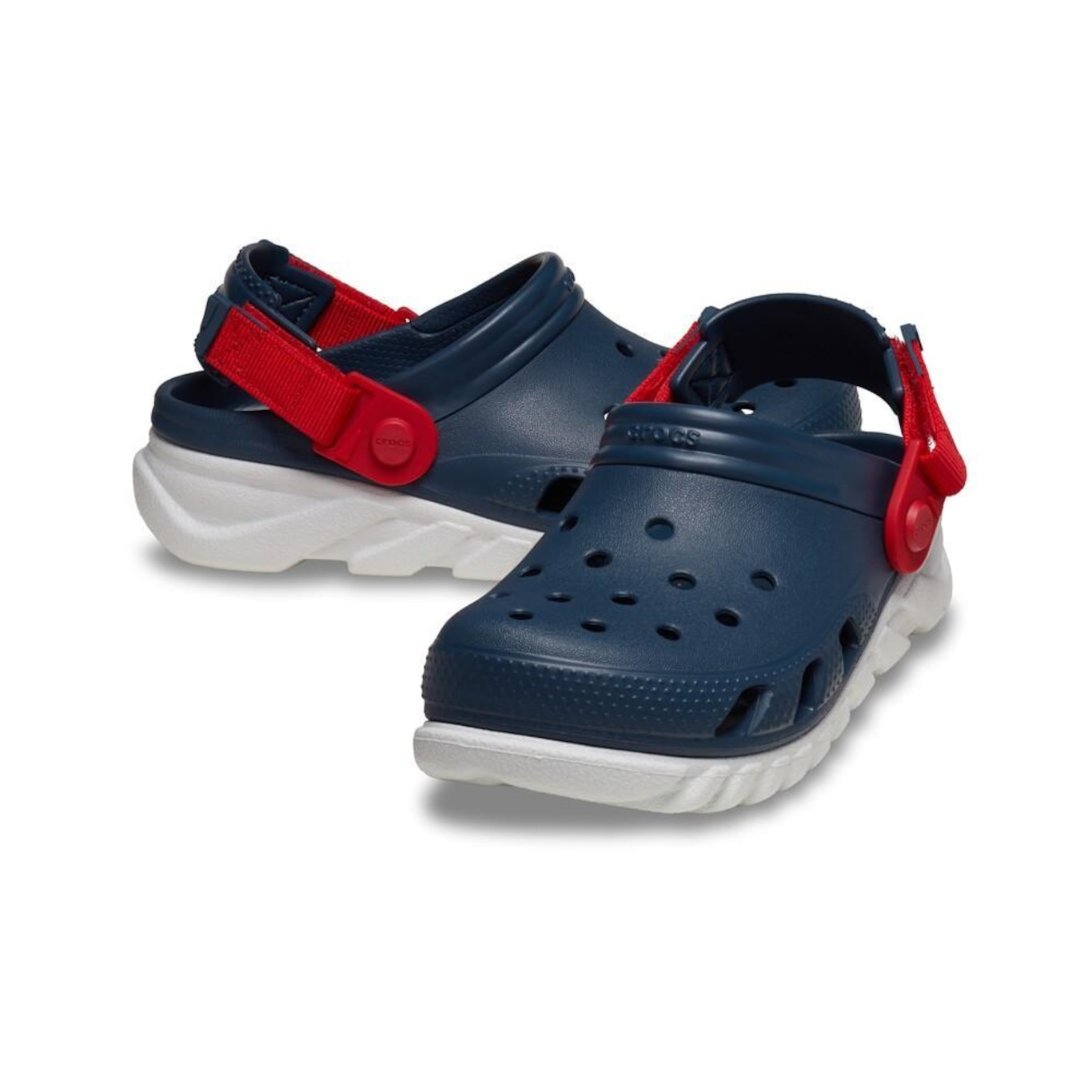 Sandália Crocs Duet Maxx II Clog K Nightfall - Infantil - Foto 4